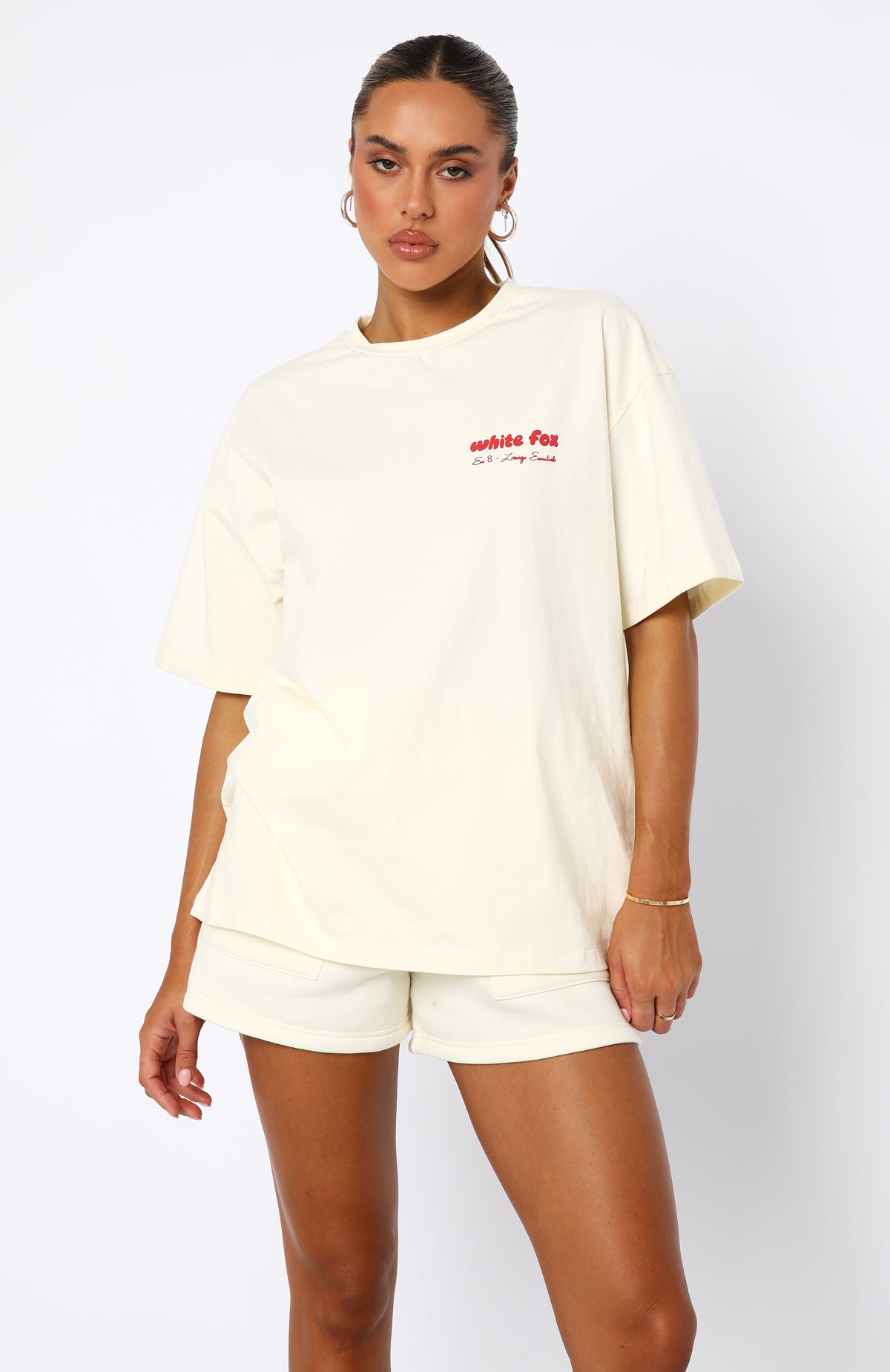 Era 8 Oversized Tee Cherry Cream | White Fox Boutique US