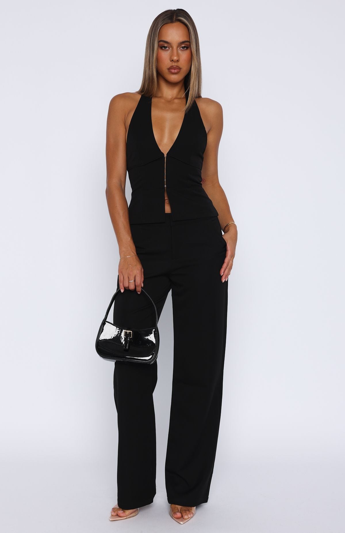 Only Acting Pants Black | White Fox Boutique US