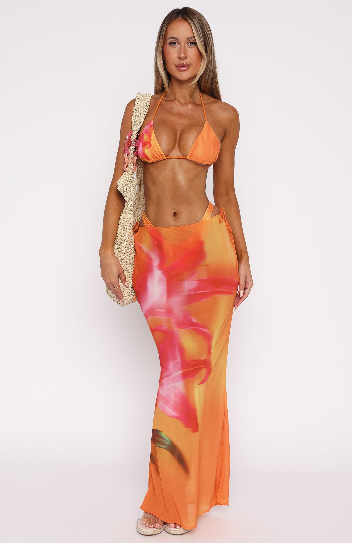 bets are off maxi dress sunset floral Luminous Maxi Skirt Sunset Floral