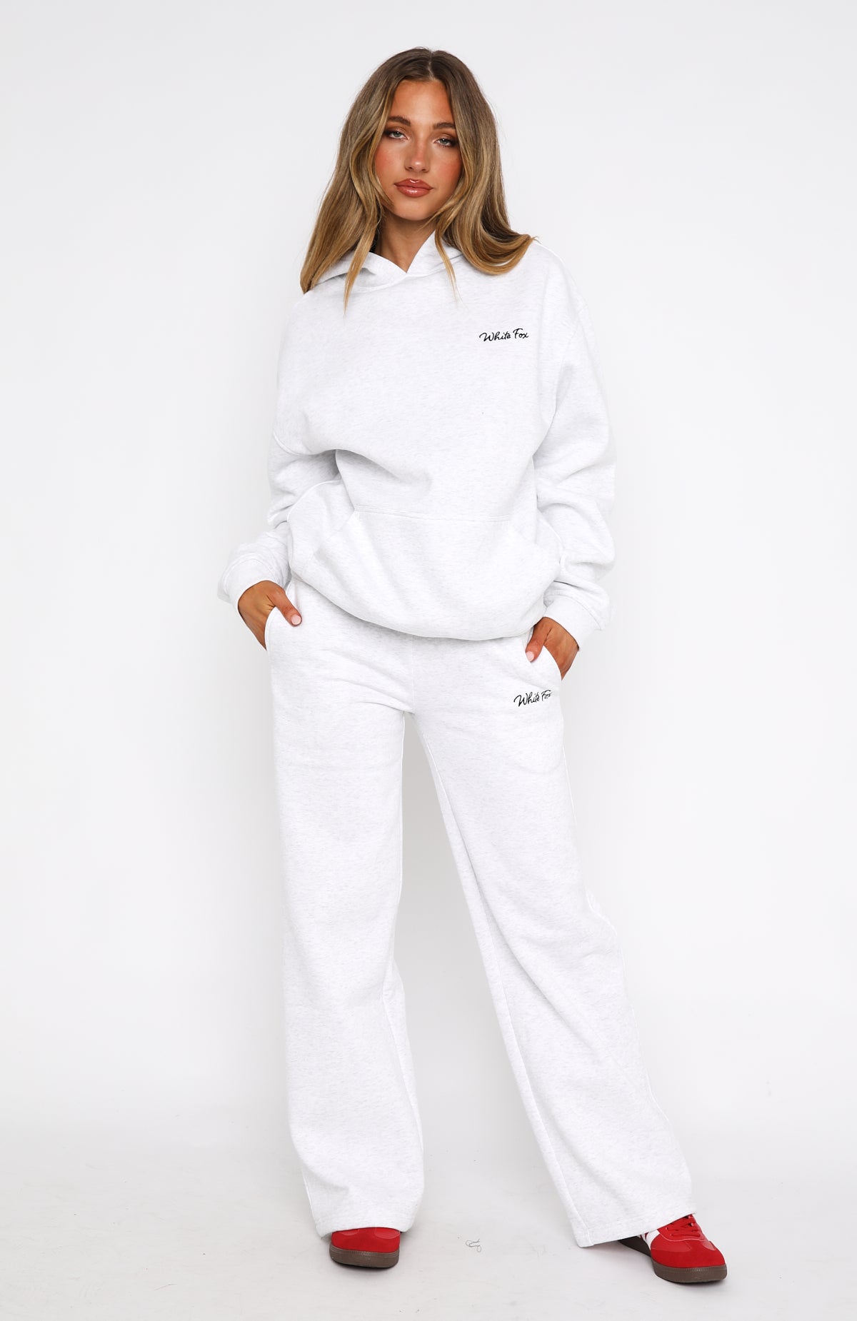 Match Your Words Wide Leg Sweatpants Grey Marle | White Fox Boutique US