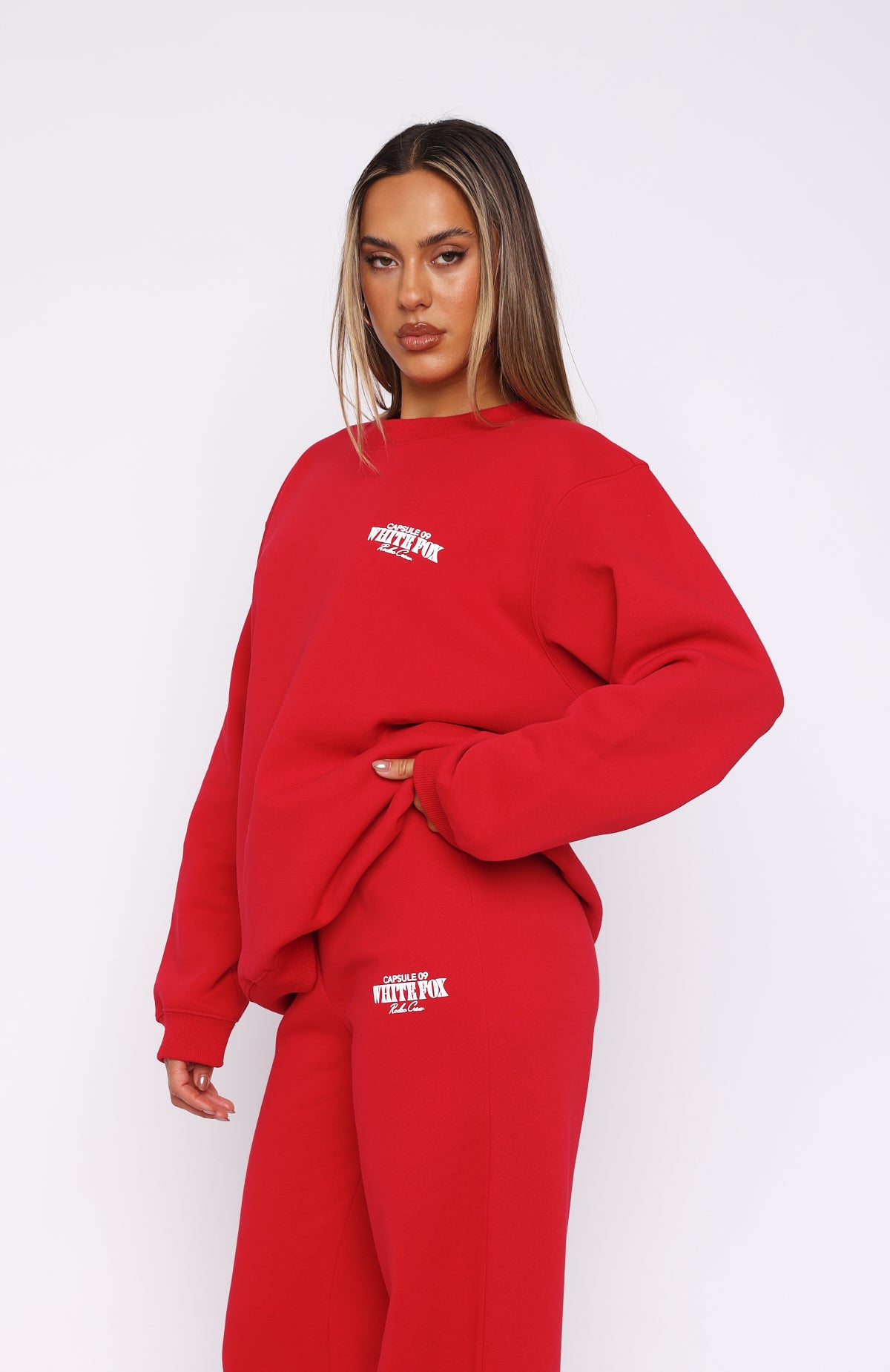 Capsule 9 Rodeo Crew Oversized Sweater Red | White Fox Boutique US