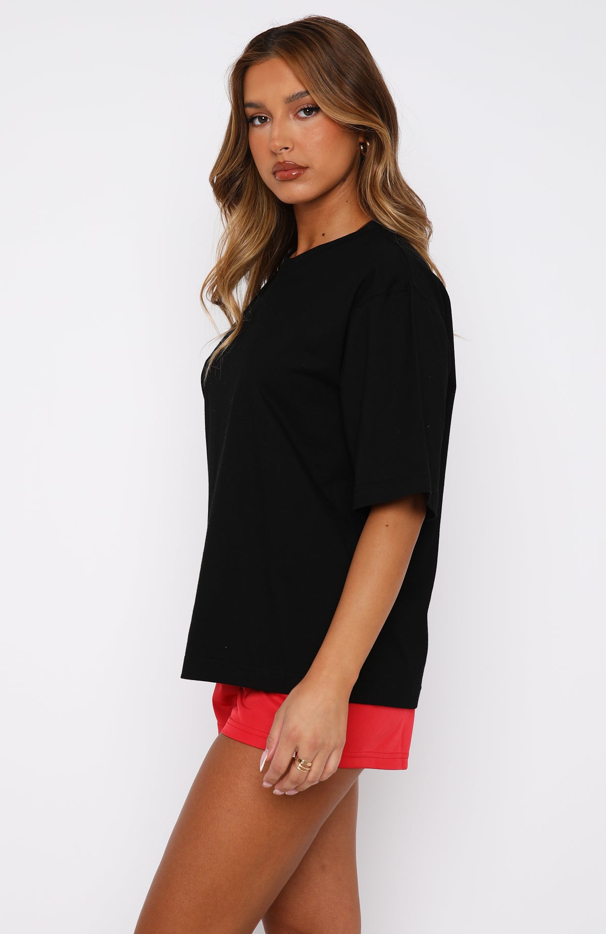Let It Out Oversized Tee Black | White Fox Boutique US