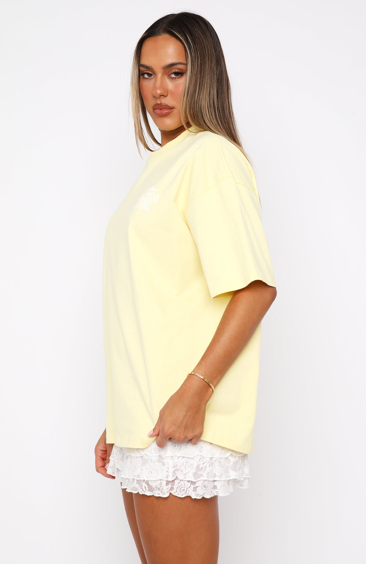 With Love Always Oversized Tee Lemon | White Fox Boutique US