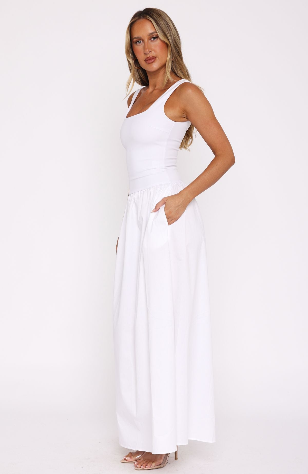 fitted lace wedding dress White and sexy women summer dress – Dream Closet Couture main image 0