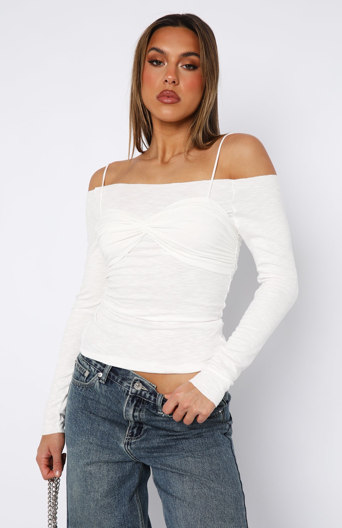 Taking Off Top White - White Fox Boutique Tops - Xxs - Shop with Afterpay