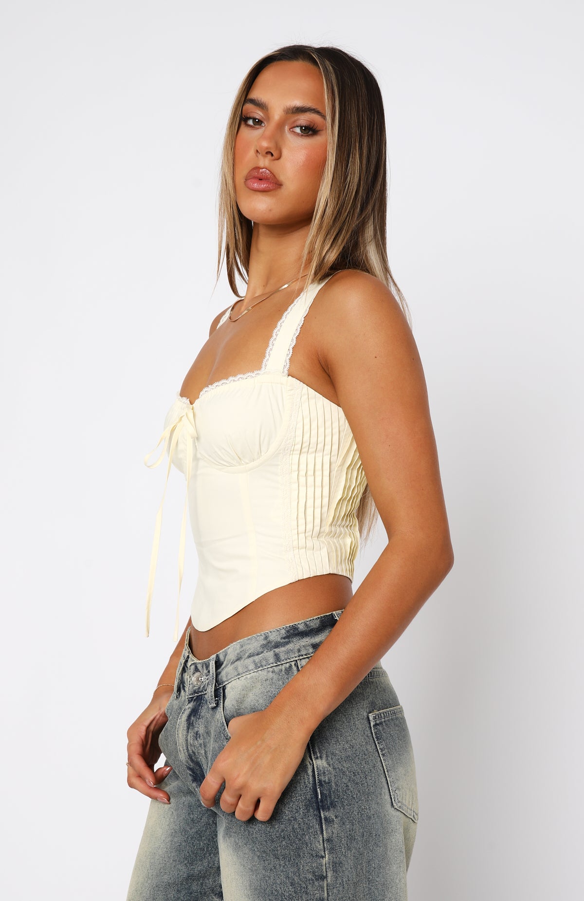 Here With Me Bustier Cream | White Fox Boutique US