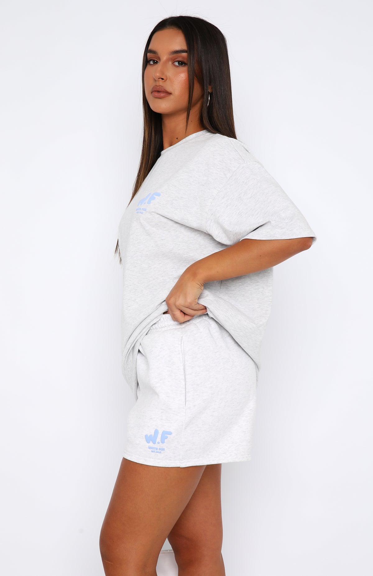 The New Standard Oversized Tee Grey Marle | White Fox Boutique US