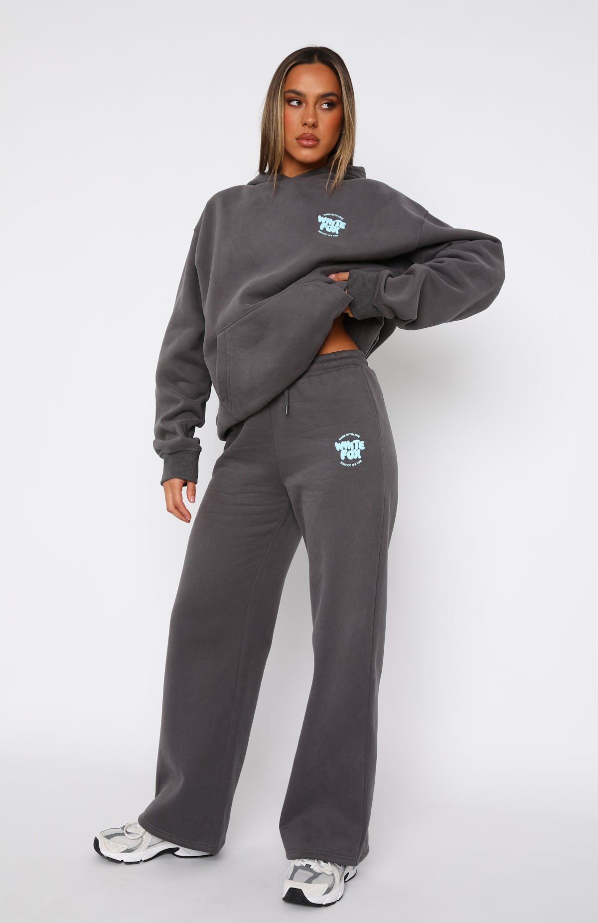 With Love For You Wide Leg Sweatpants Volcanic | White Fox Boutique US
