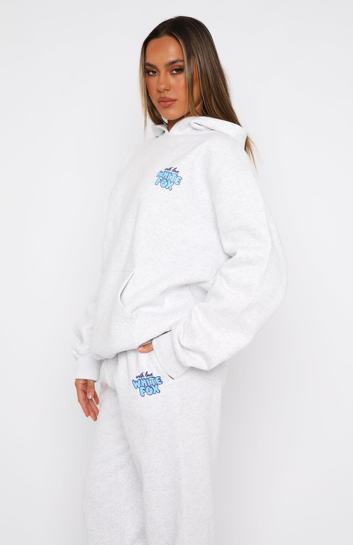 Alexis Oversized Hoodie - Marl Grey