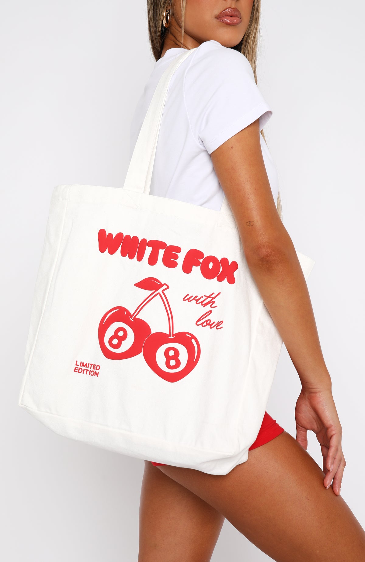 With Love In The Moment Tote Bag White | White Fox Boutique US