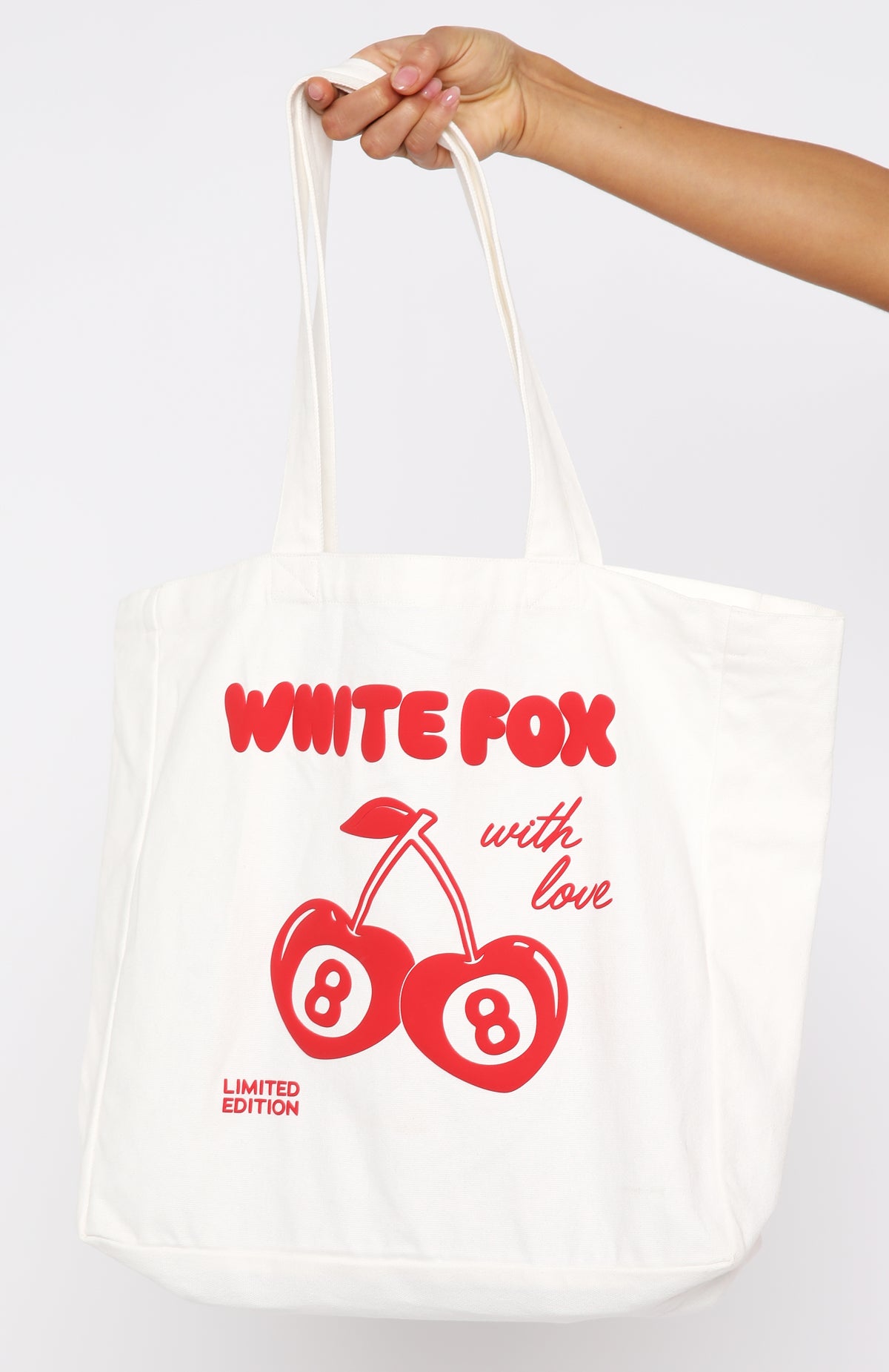 White fox handbag sale