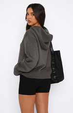 It's Cool Knit Hoodie Charcoal