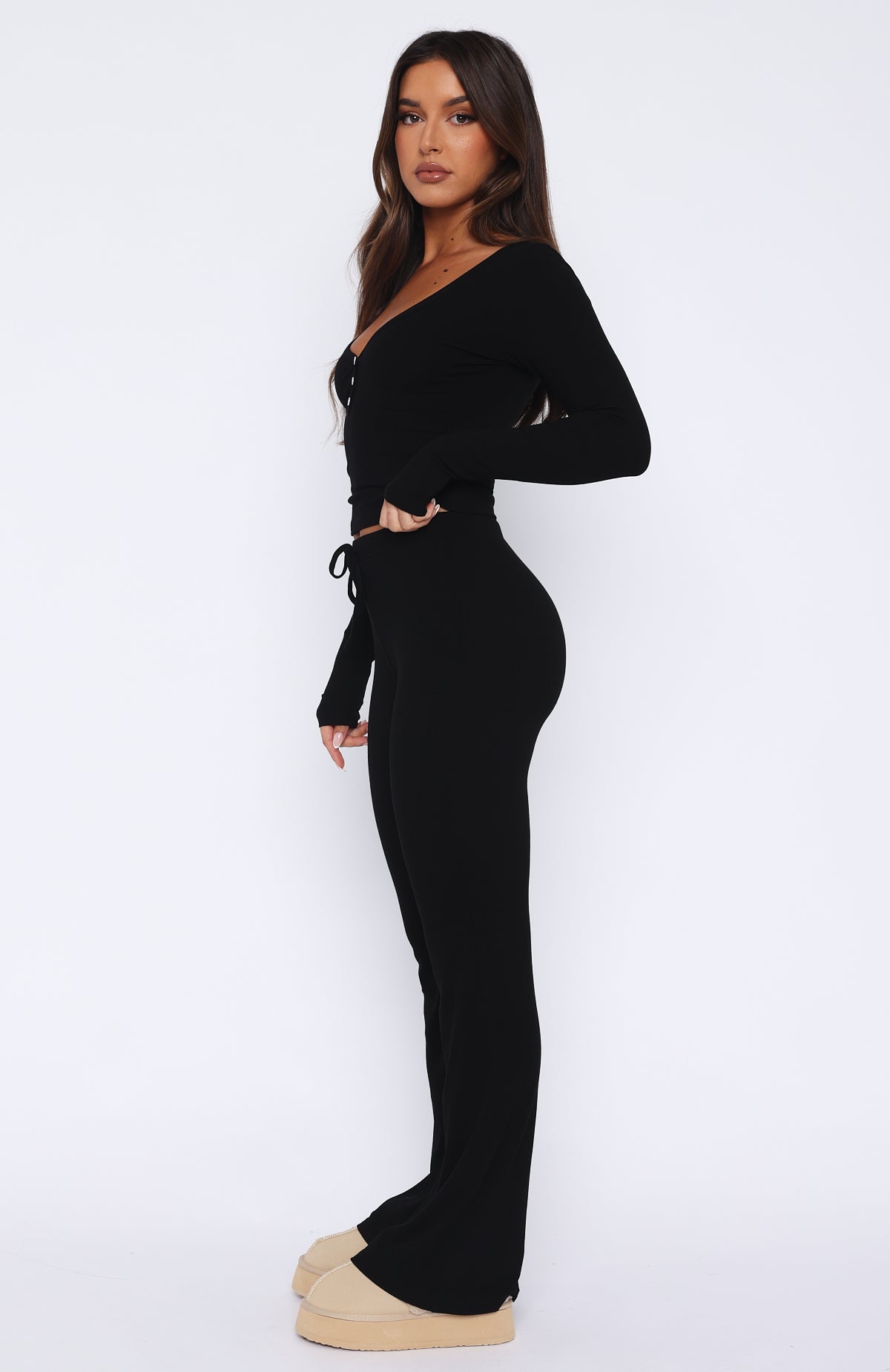 Don't Wake Me Up Pyjama Set Black | White Fox Boutique US