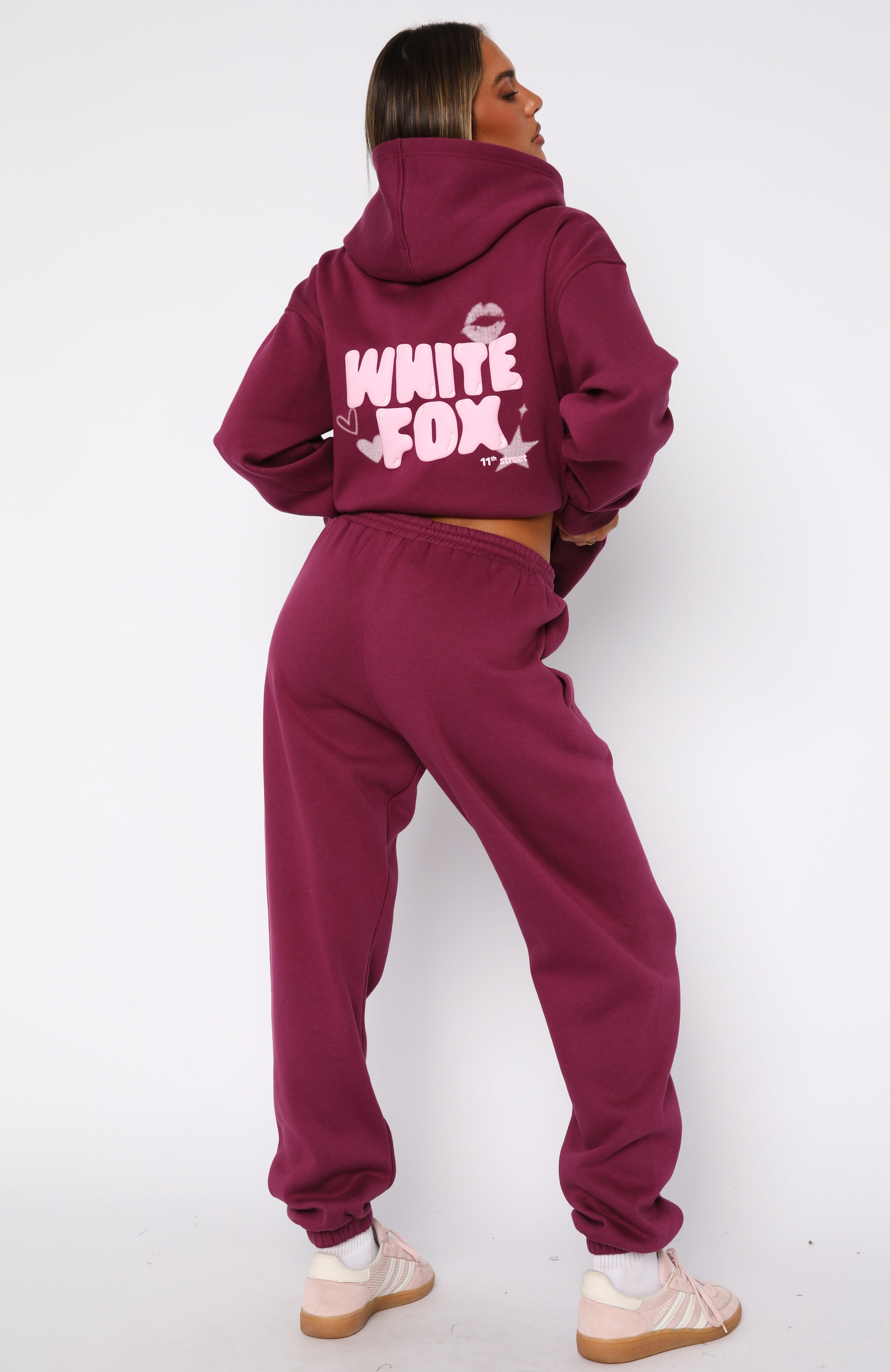 11th Street Sweet Kisses Sweatpants Very Berry | White Fox Boutique US