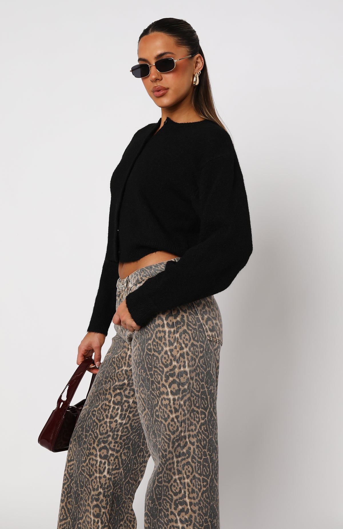 Warm Whispers Knit Cardigan Grey Marle