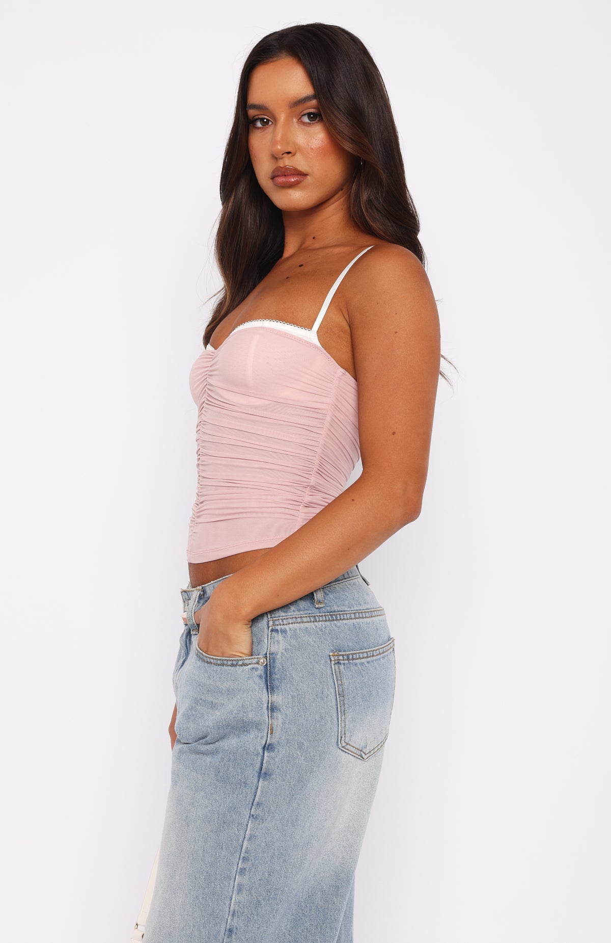 Remind Me Again Bustier Dusty Pink | White Fox Boutique US