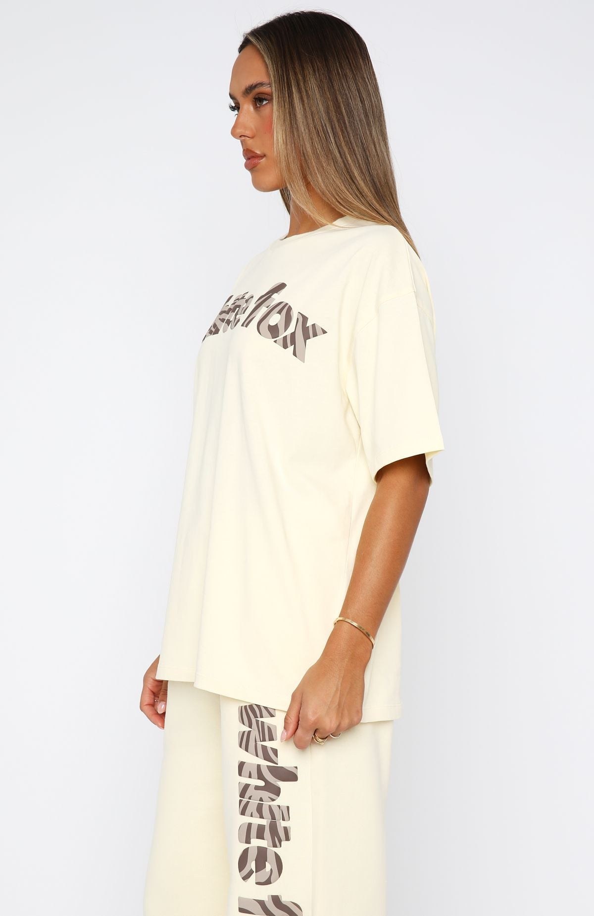 From The Archives Maya Oversized Tee Lemon | White Fox Boutique US