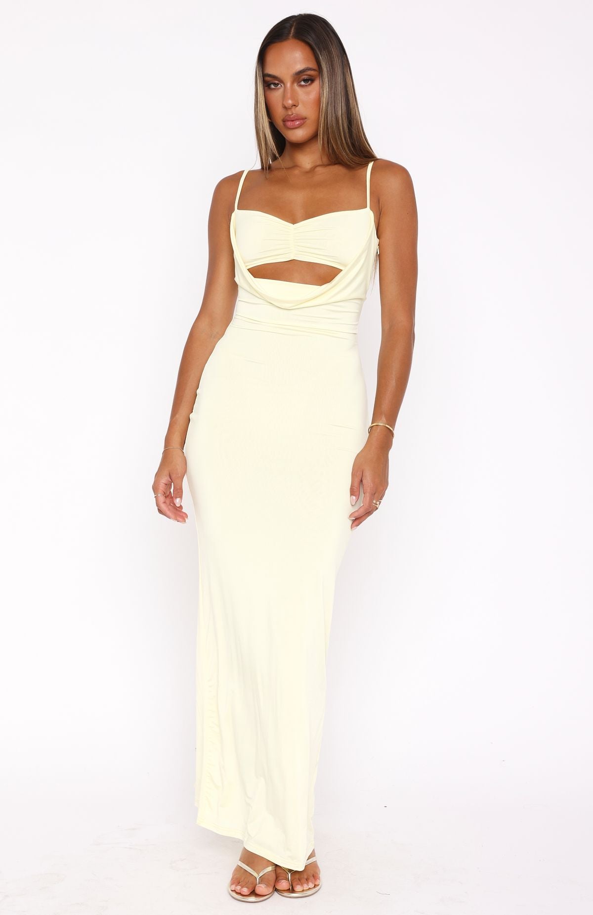 Hit The City Maxi Dress Lemon Hit The City Maxi Dress Lemon