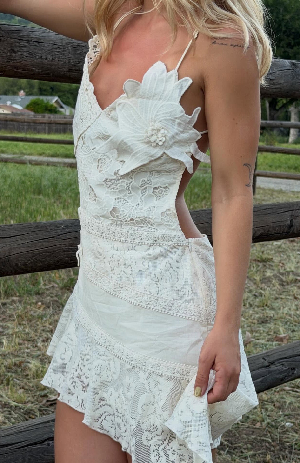 Midnight Run Mini Dress Vintage Cream | White Fox Boutique US