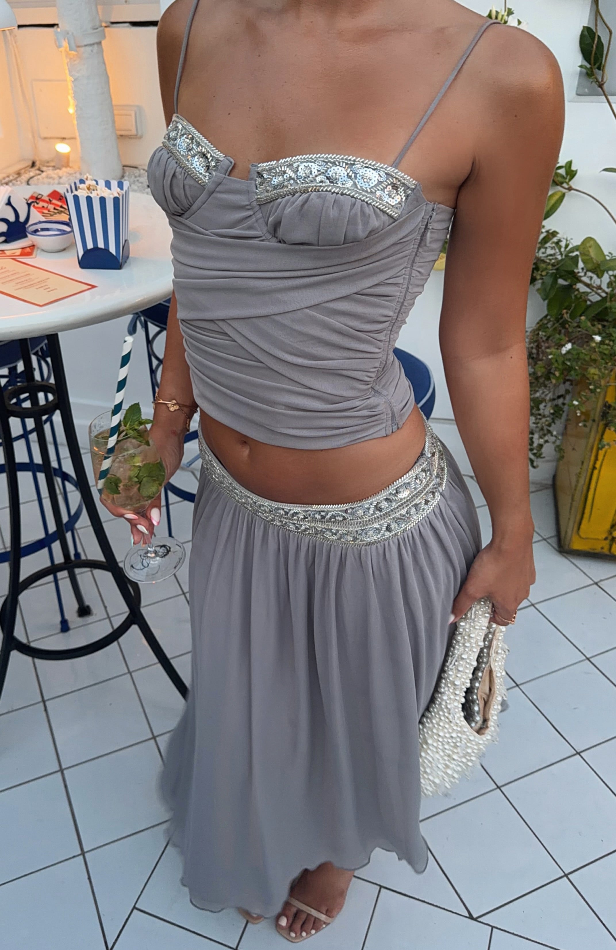 Angelina Bustier Dove | White Fox Boutique US