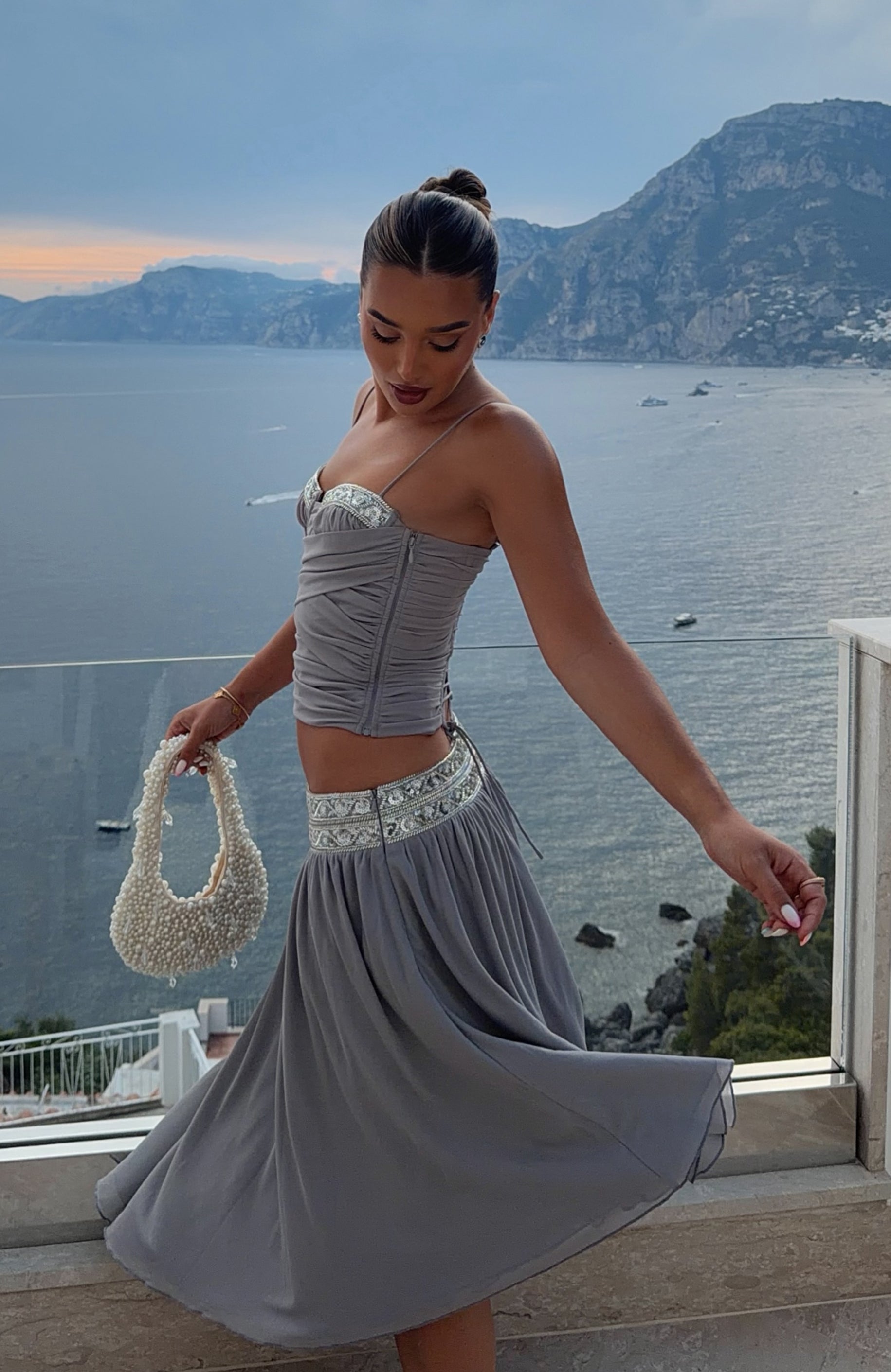 Angelina Bustier Dove | White Fox Boutique US