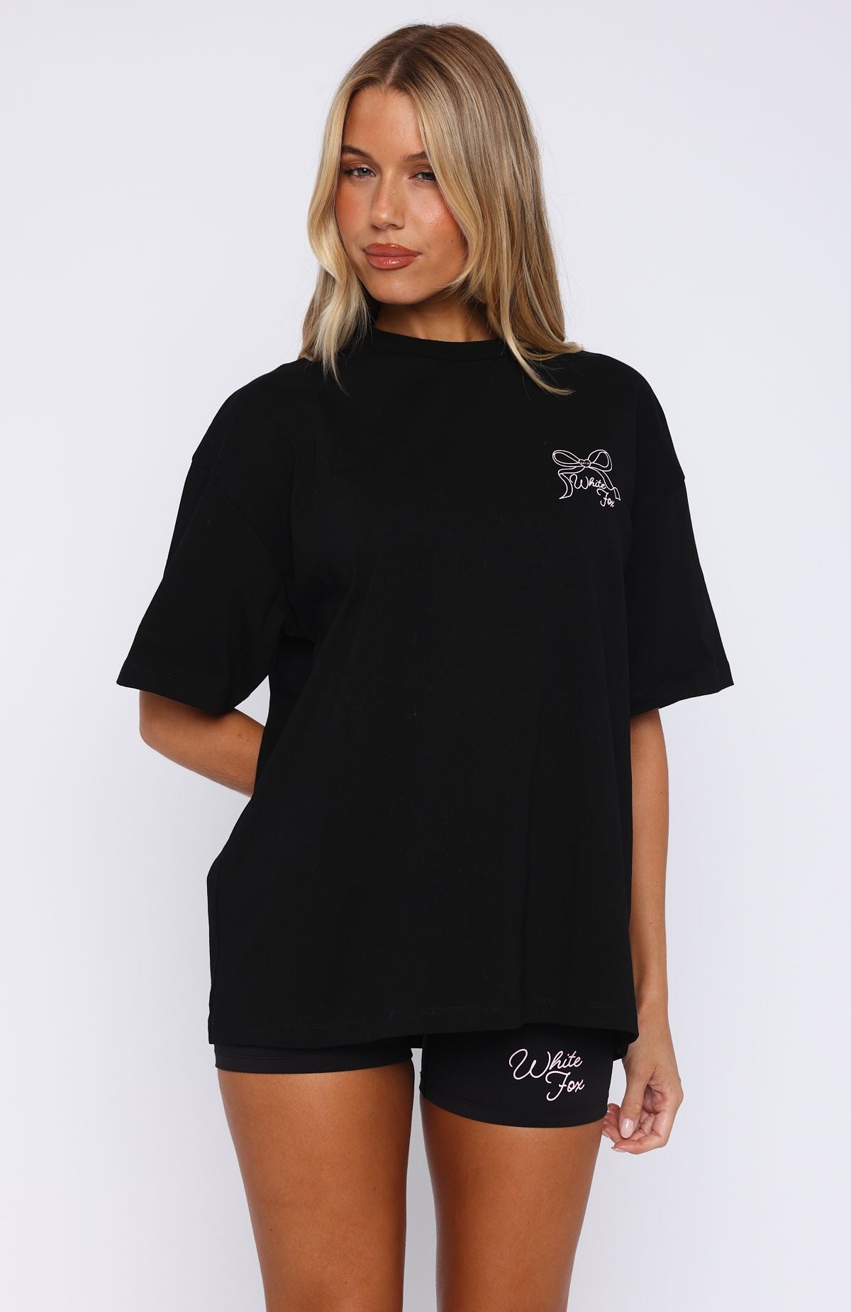 Love You Forever Oversized Tee Black | White Fox Boutique US