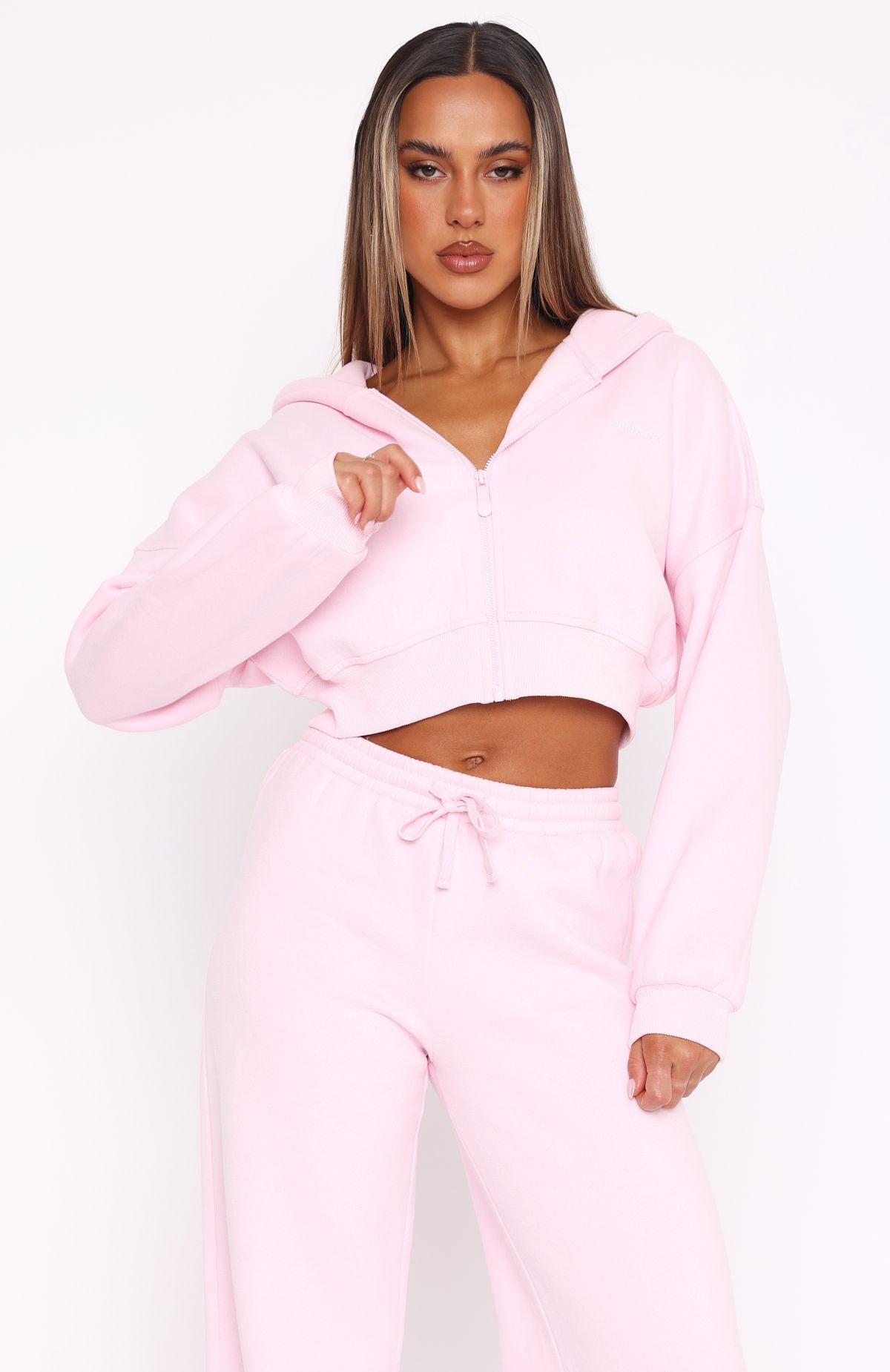 She's Effortless Cropped Hoodie Posy | White Fox Boutique US