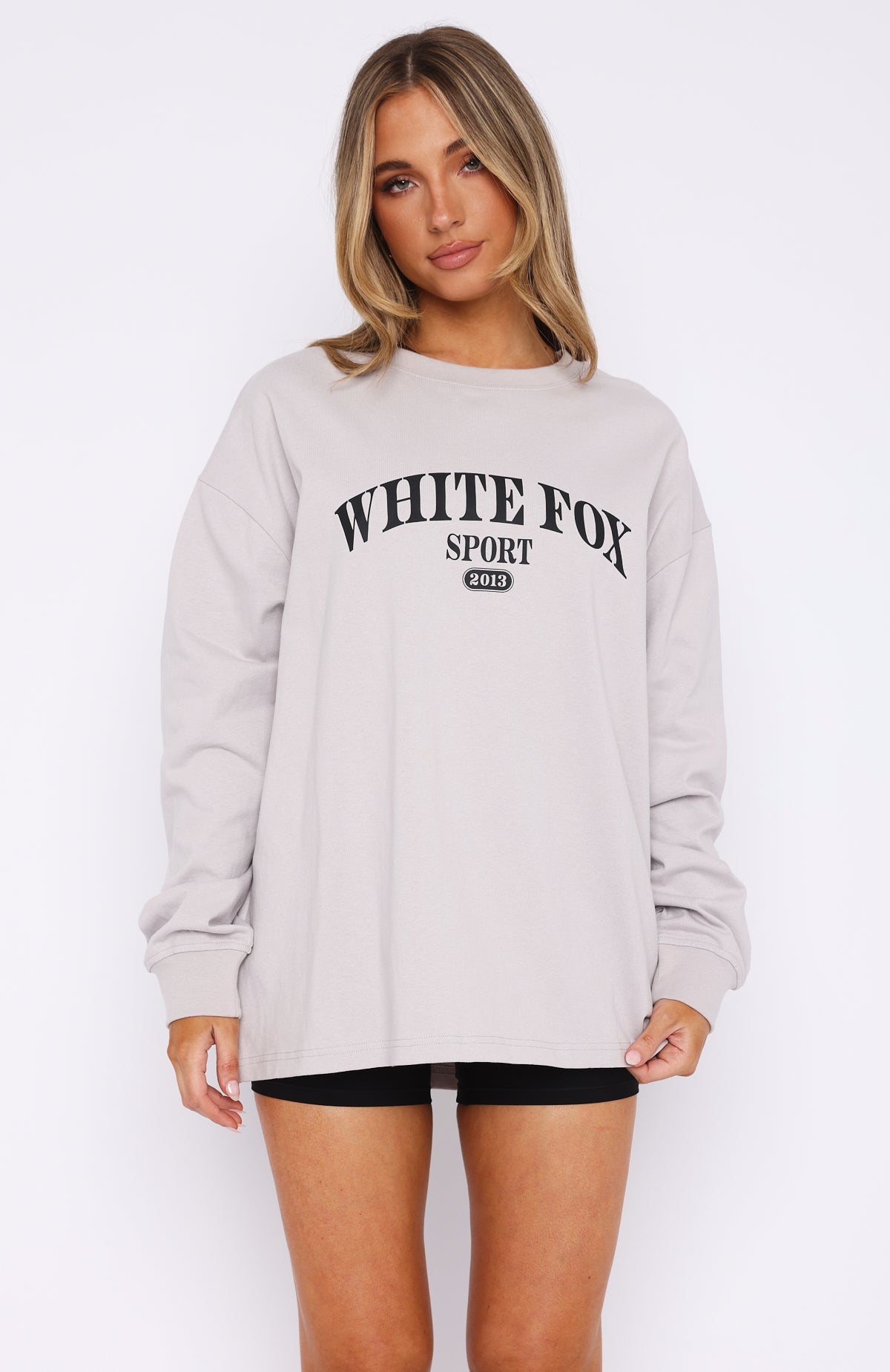 Stand With You Long Sleeve Oversized Tee Moon | White Fox Boutique US