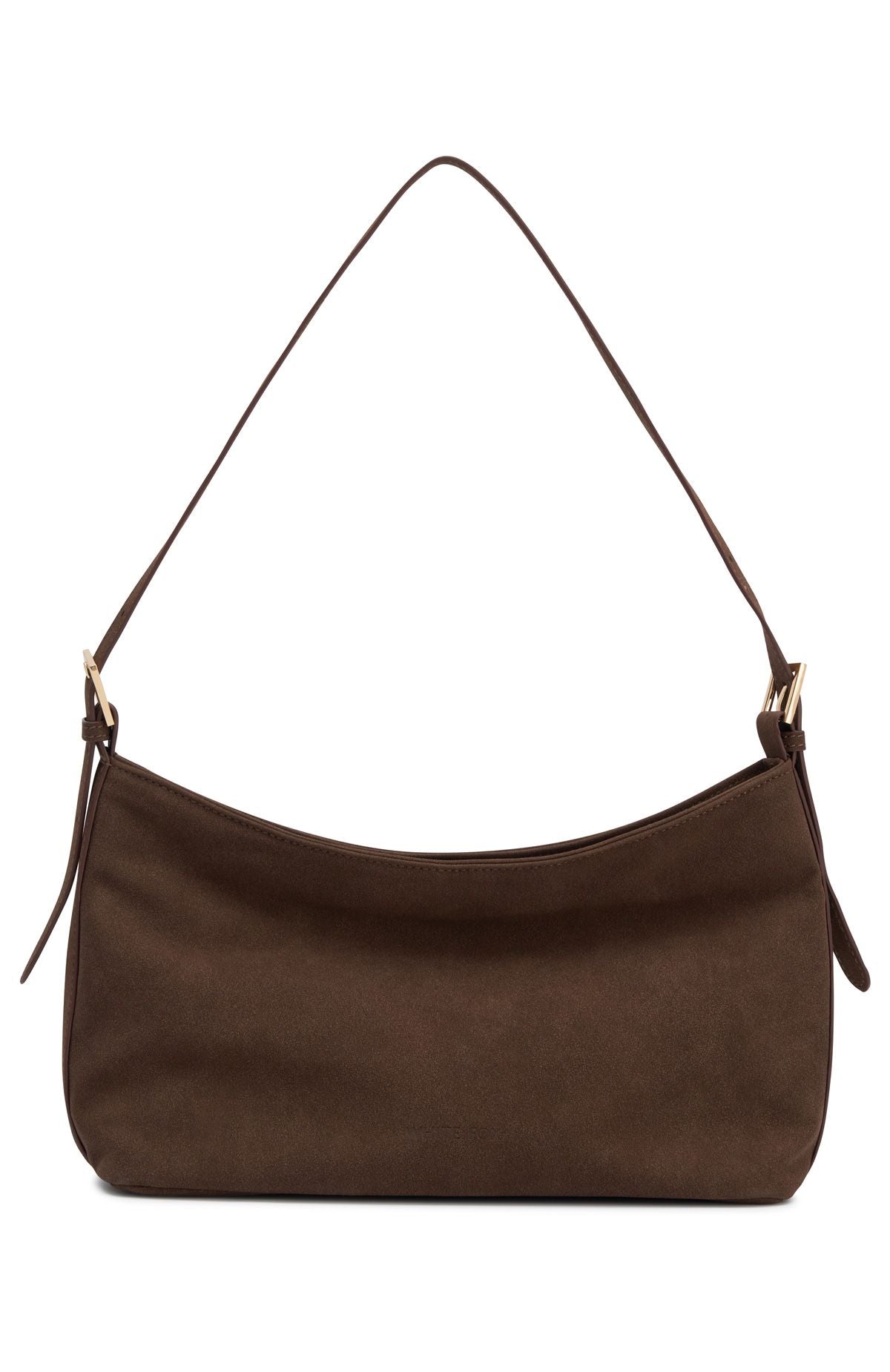 Ryker Shoulder Bag Dark Chocolate Faux Suede | White Fox Boutique US
