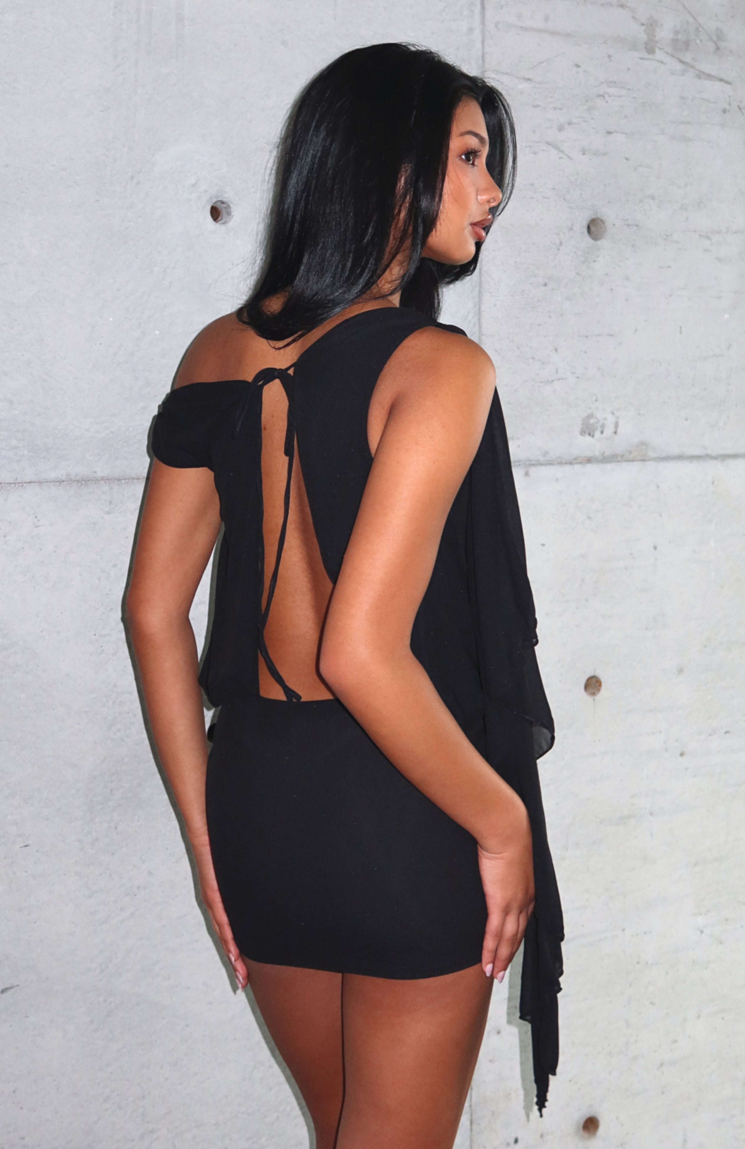 Sicilian Dreams Mini Dress Black Sicilian Dreams Mini Dress Black