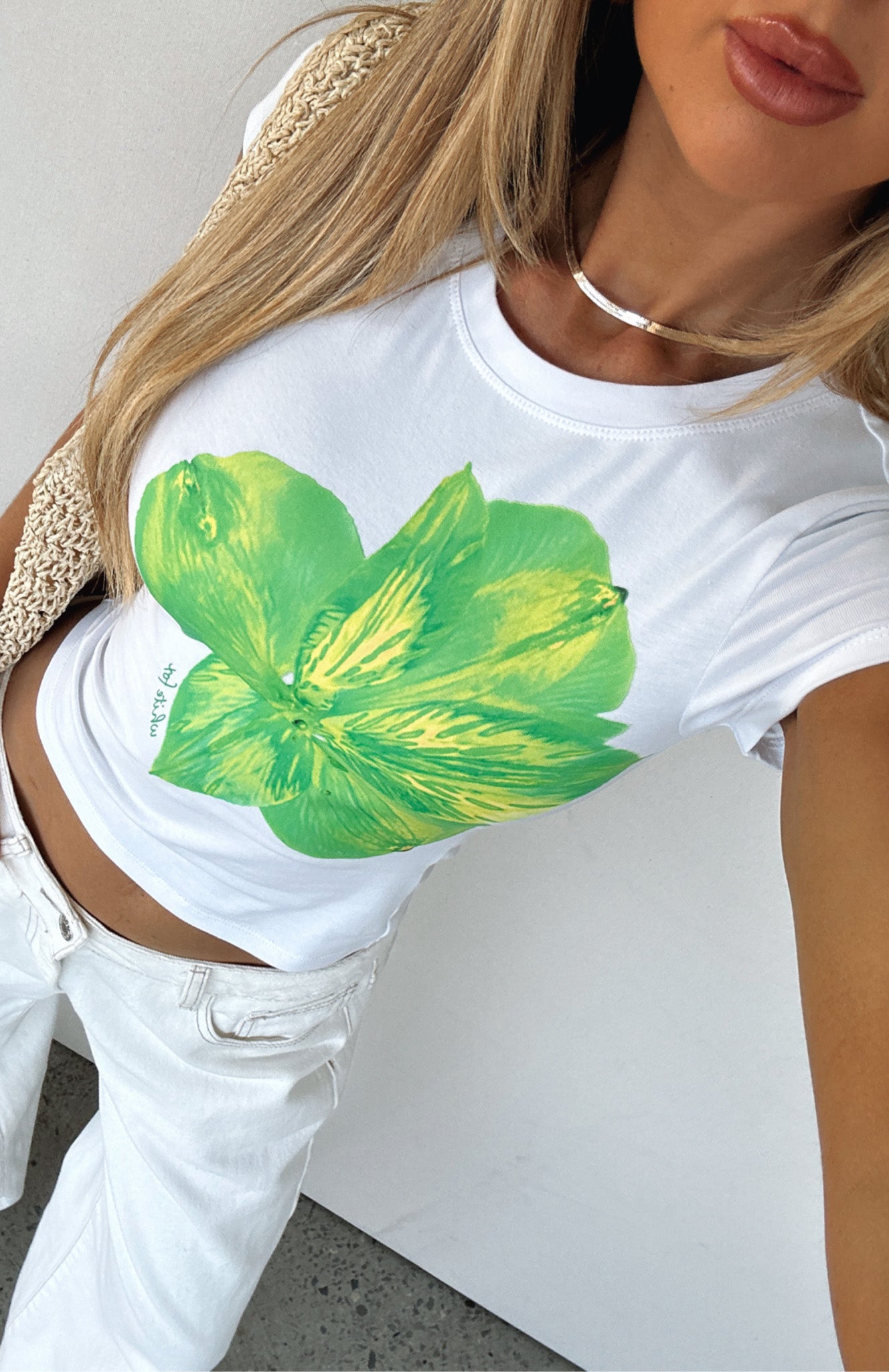 Buy You Flowers Baby Tee White | White Fox Boutique US