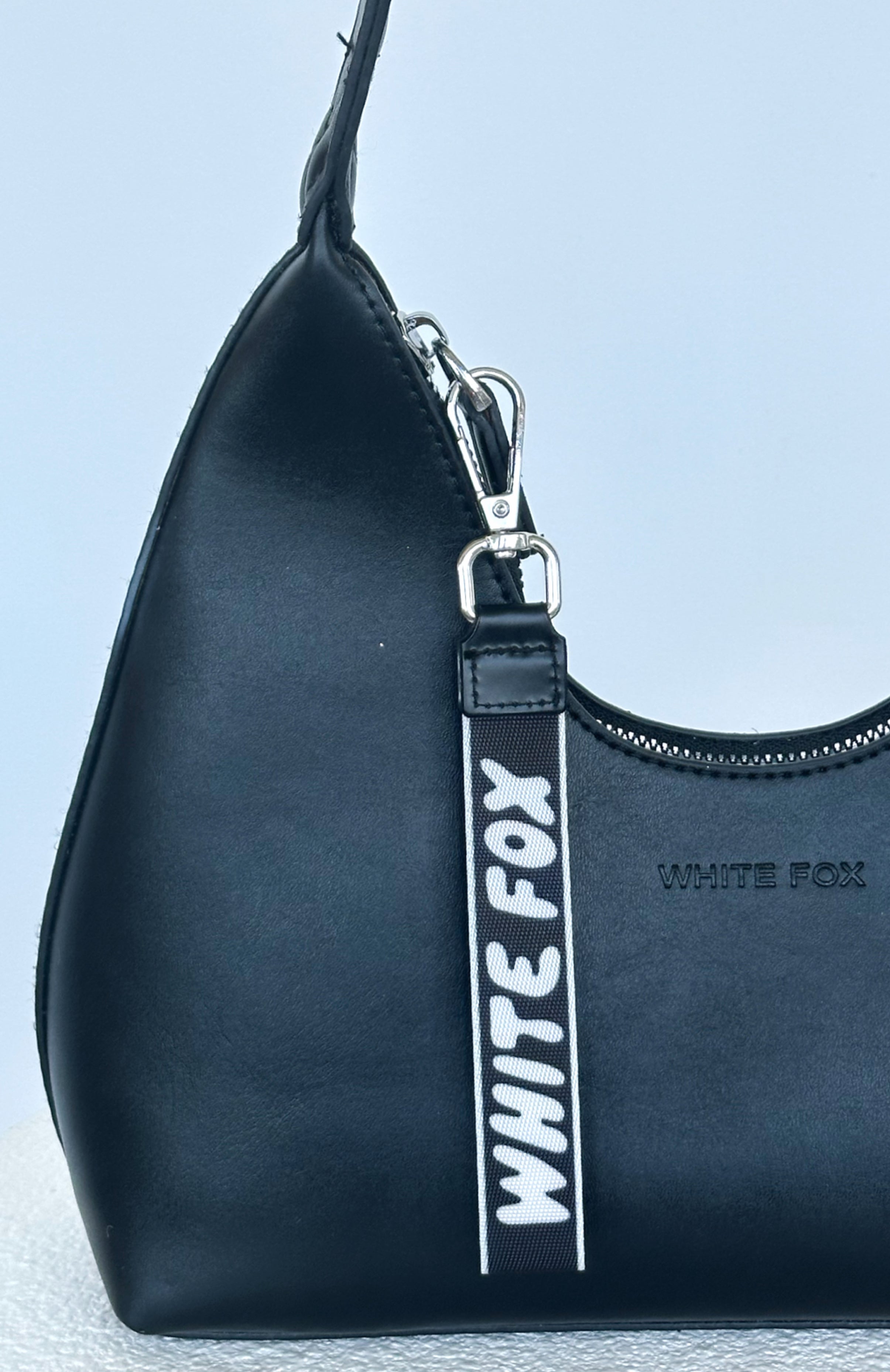 Next Level Strap Keychain Black/White | White Fox Boutique US