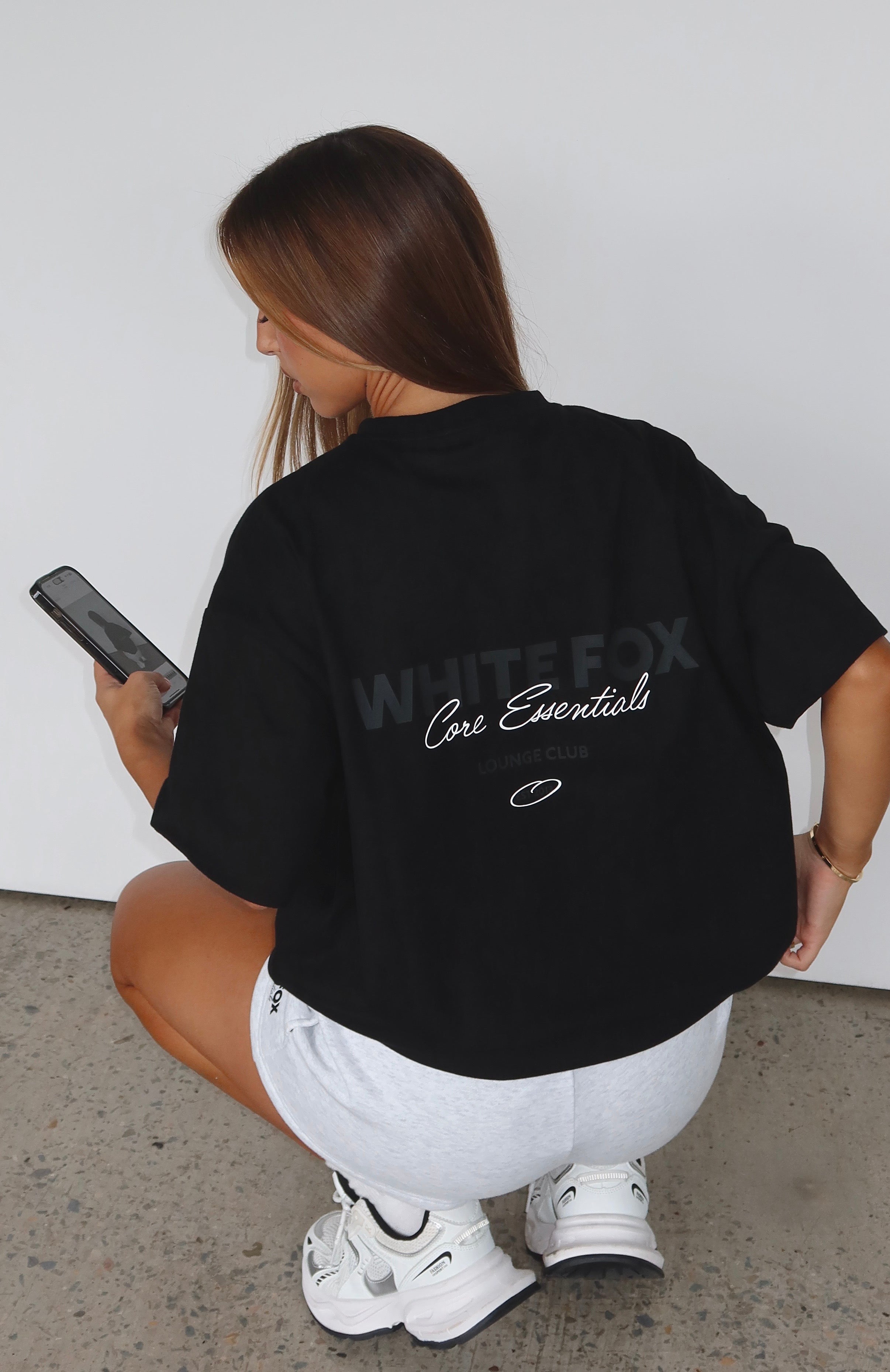 Core Essentials Oversized Tee Black | White Fox Boutique US