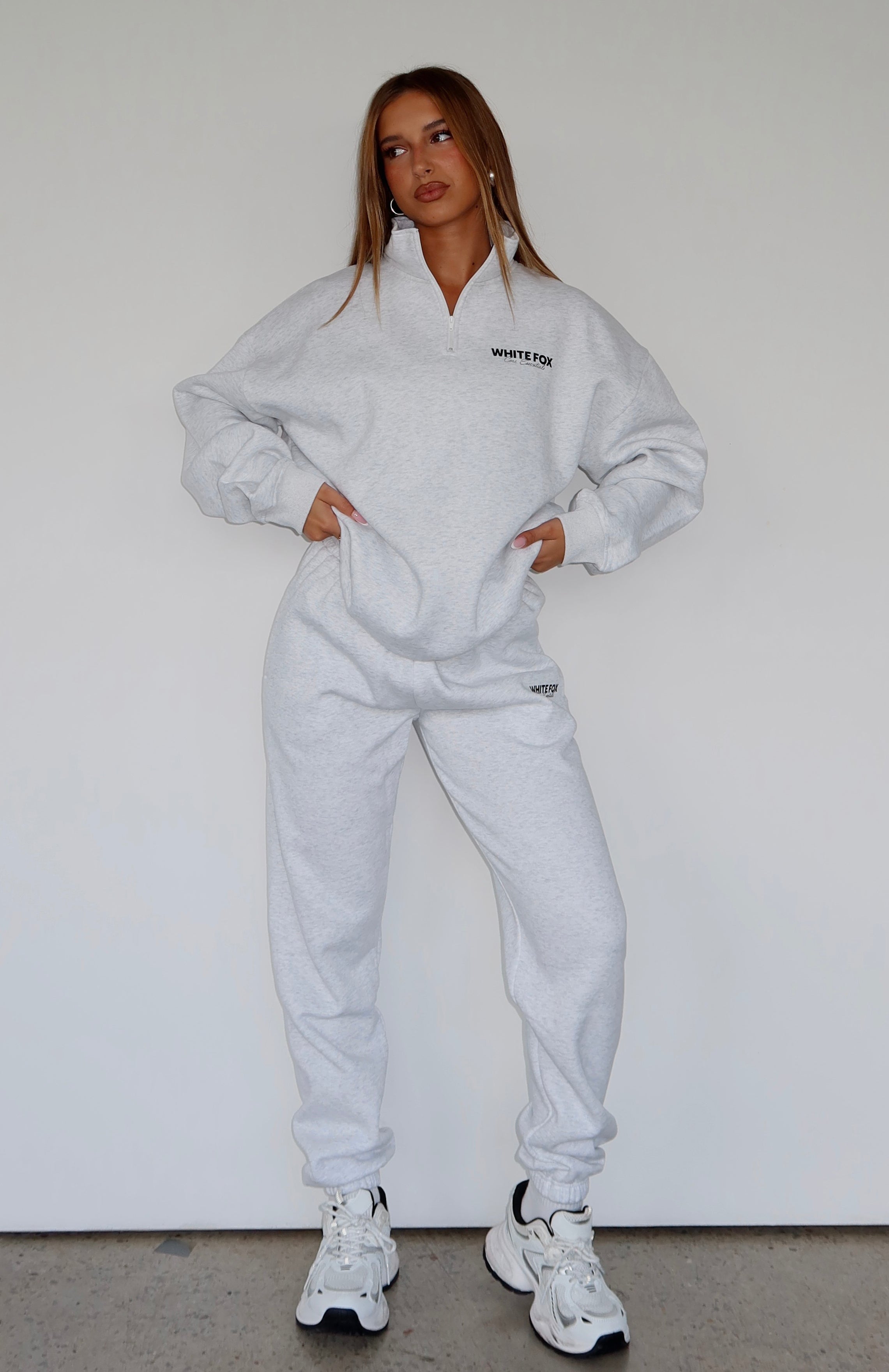 Core Essentials Sweatpants Grey Marle | White Fox Boutique US