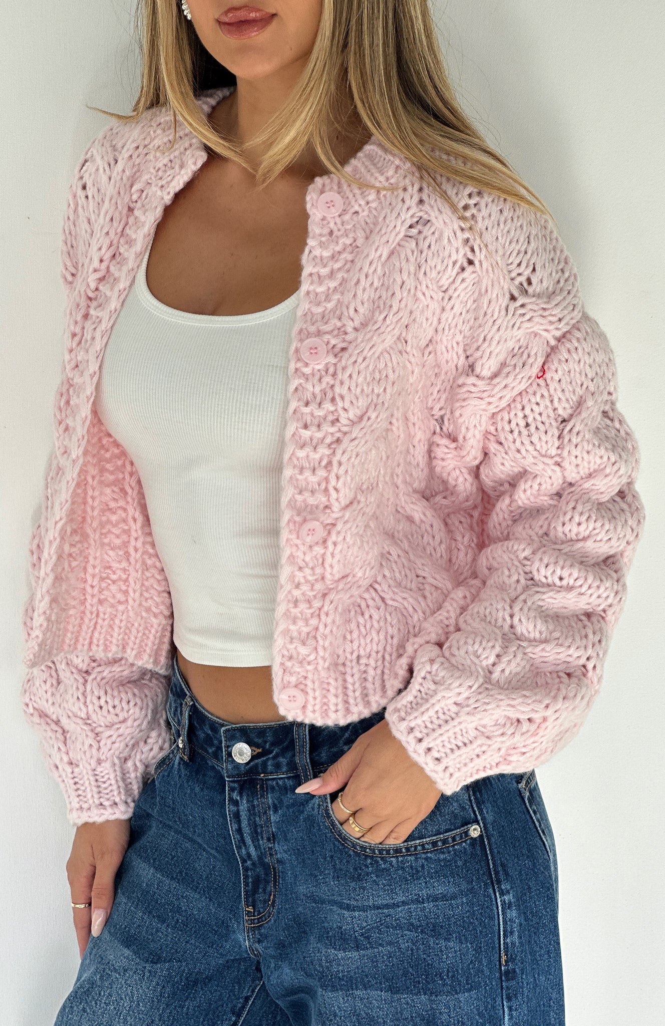 Pink Diamanté Embellished Cardigan | New Look Pink Diamanté Embellished Cardigan | New Look