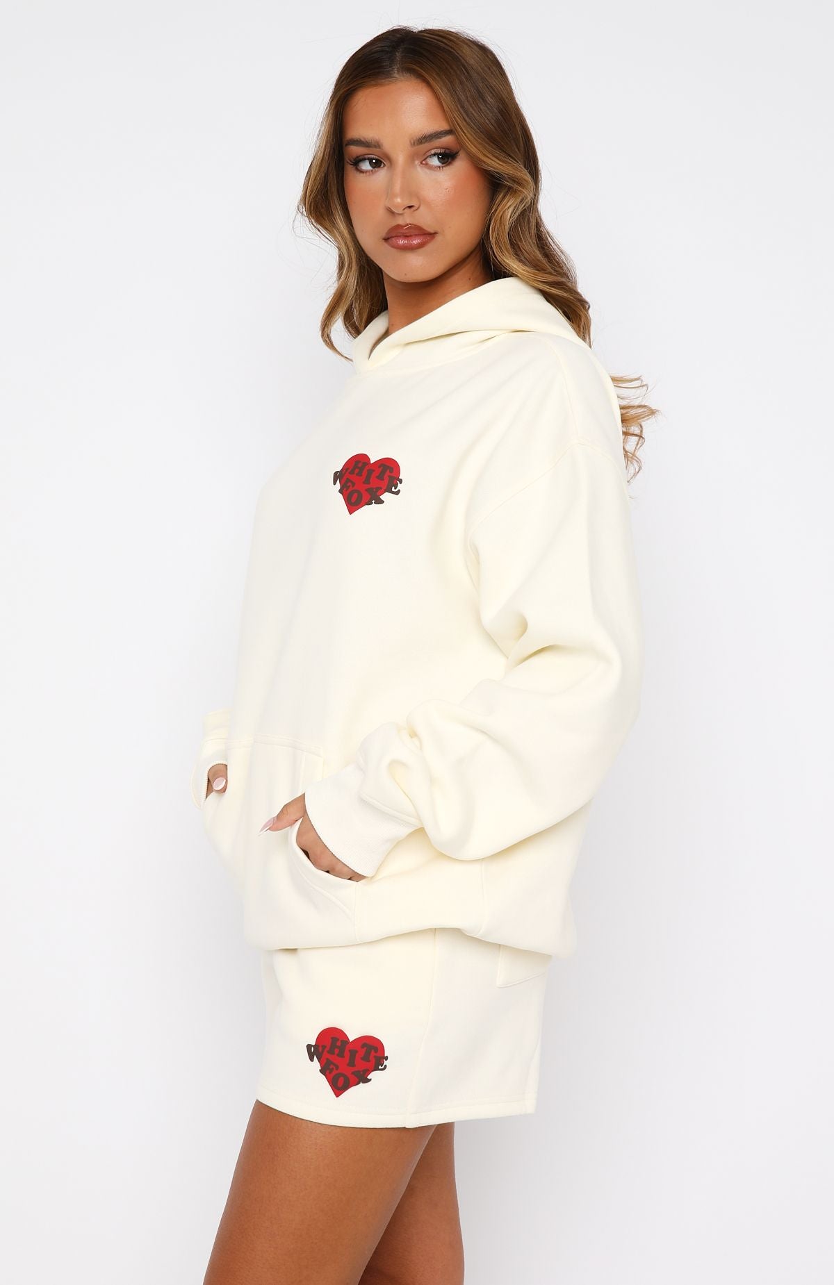 We Don't Talk Anymore Oversized Hoodie Cream | White Fox Boutique US