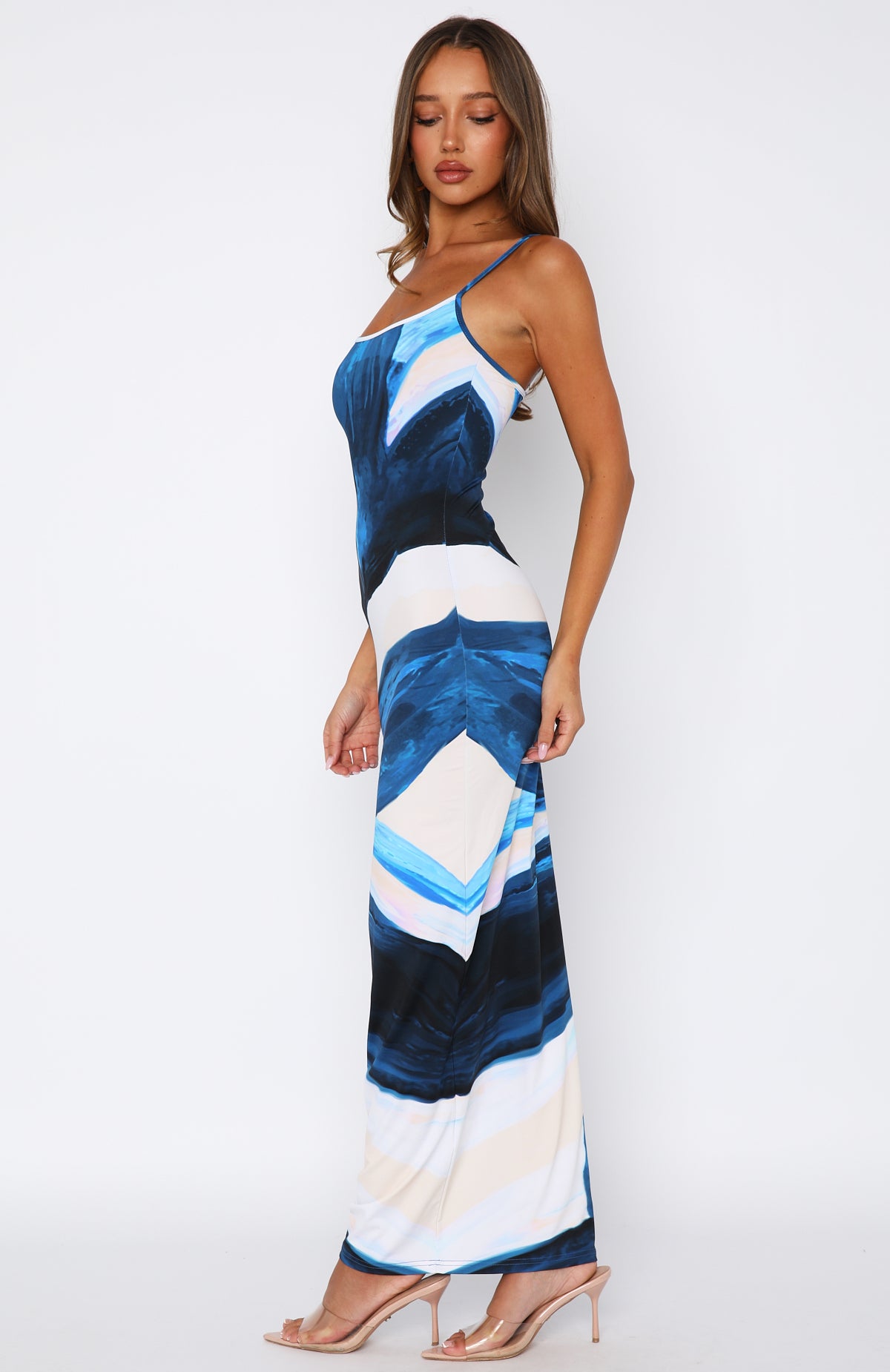 feeling the heat maxi dress greyscale floral Feeling The Heat Maxi Dress Midnight Petal