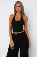 Electric Days Halter Top Black