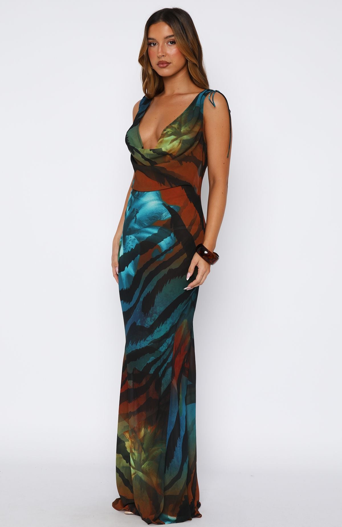 Amore Maxi Dress Teal Mirage | White Fox Boutique US