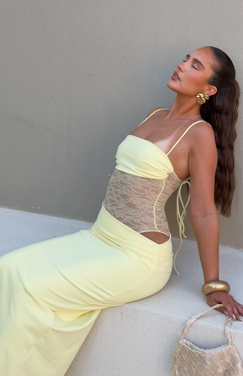 Compliment Me Maxi Dress Lemon Compliment Me Maxi Dress Lemon