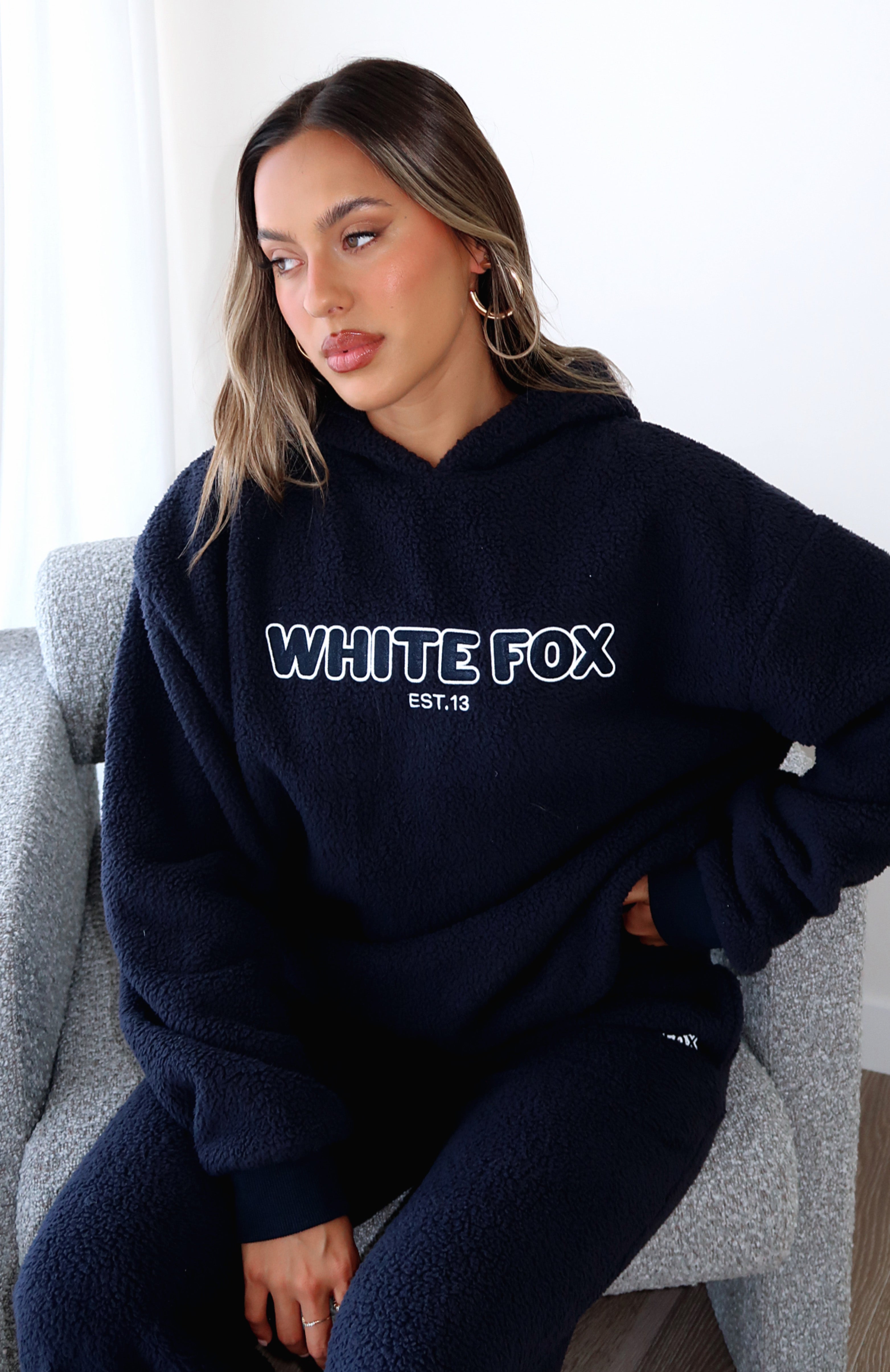 Don't Lose Me Oversized Hoodie Navy | White Fox Boutique US