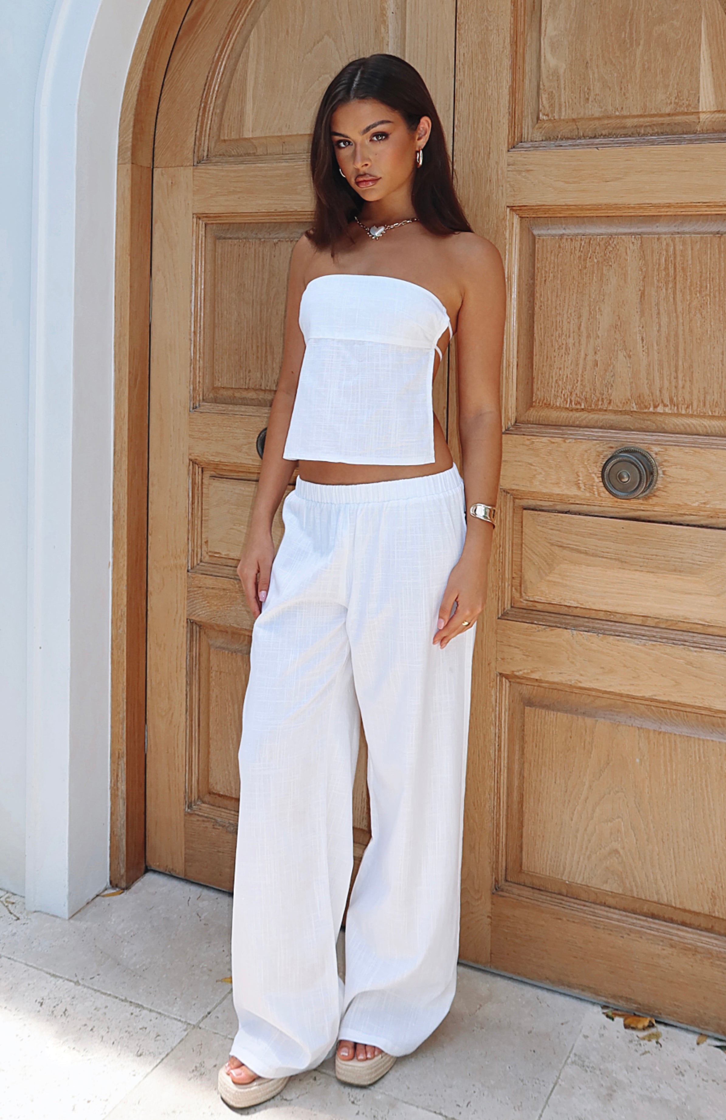 I Knew You'd Leave Pants White | White Fox Boutique US