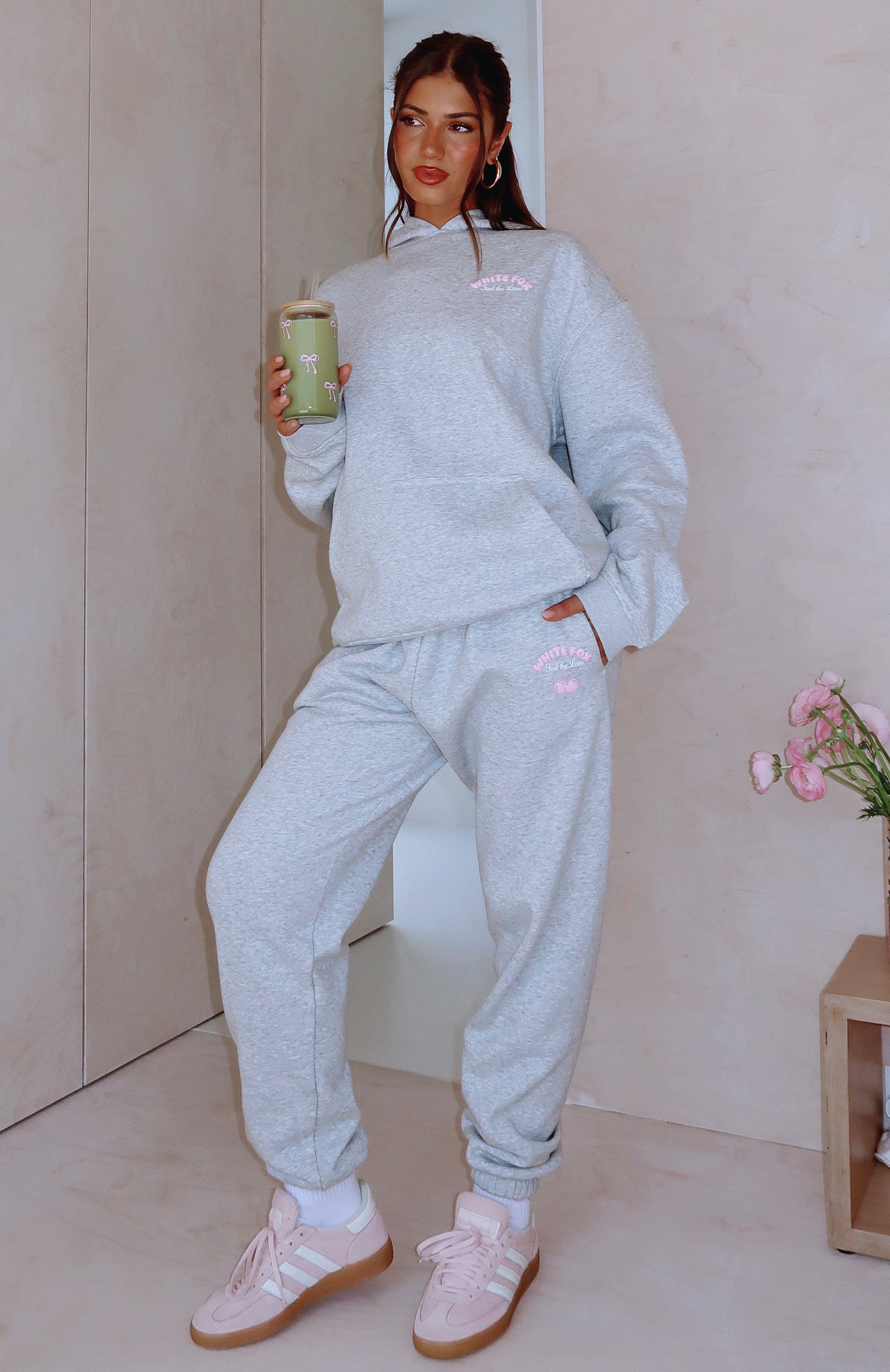 Love Me Tender Sweatpants Dark Grey Marle | White Fox Boutique US