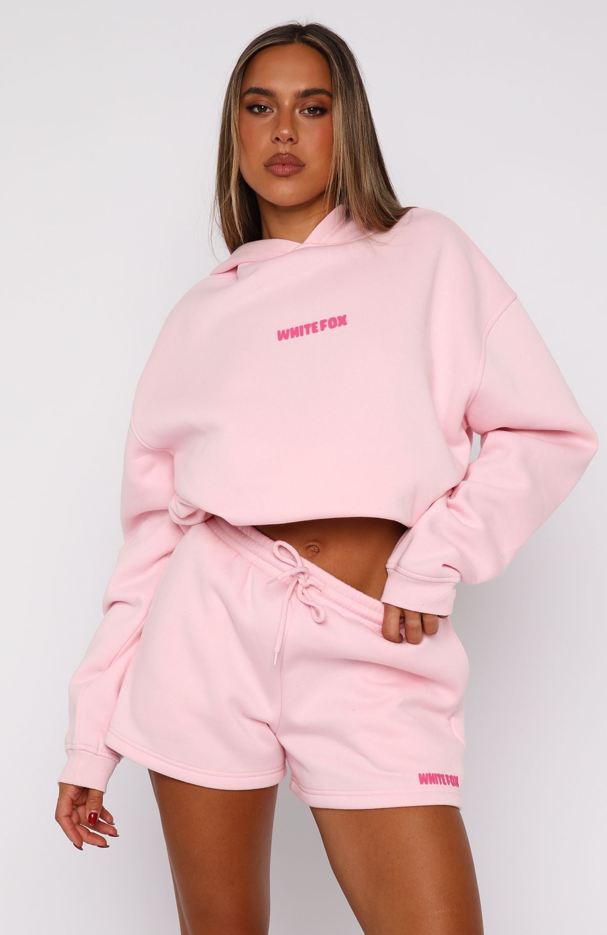 11th Street New York Or Nowhere Lounge Shorts Pink Sugar | White