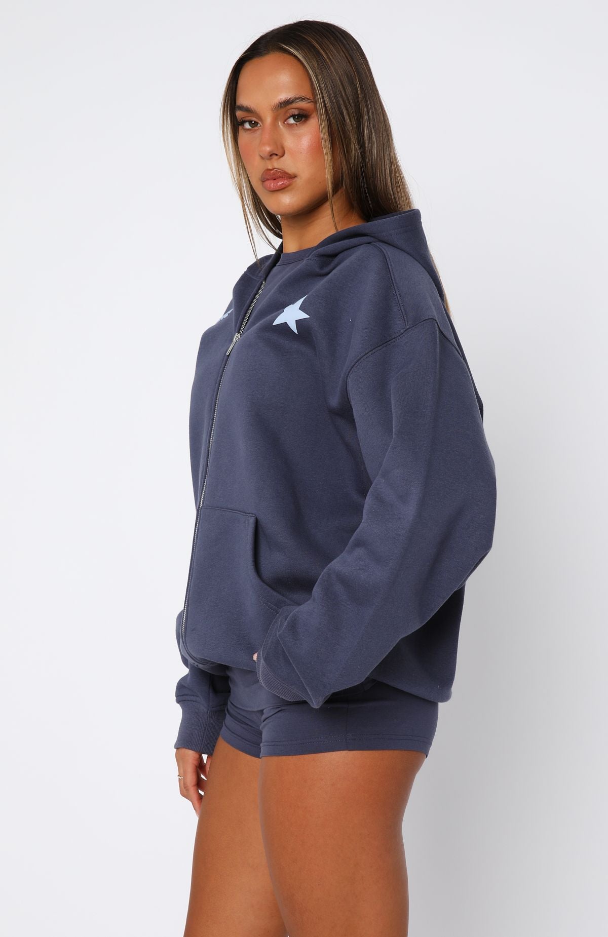 【frey】完売品！ALWAYS SWEAT/Navy Heritage 14 Oz. Fleece Embroidered Oar Graphic Crewneck For