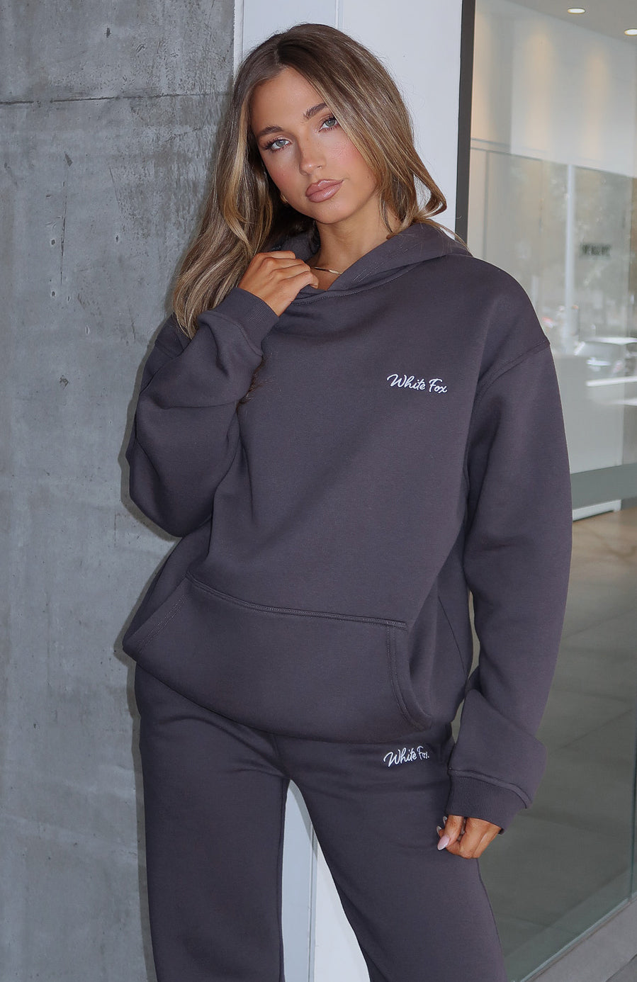 Match Your Words Oversized Hoodie Charcoal | White Fox Boutique US