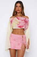 Goddess You Sequin Mini Skirt Pink