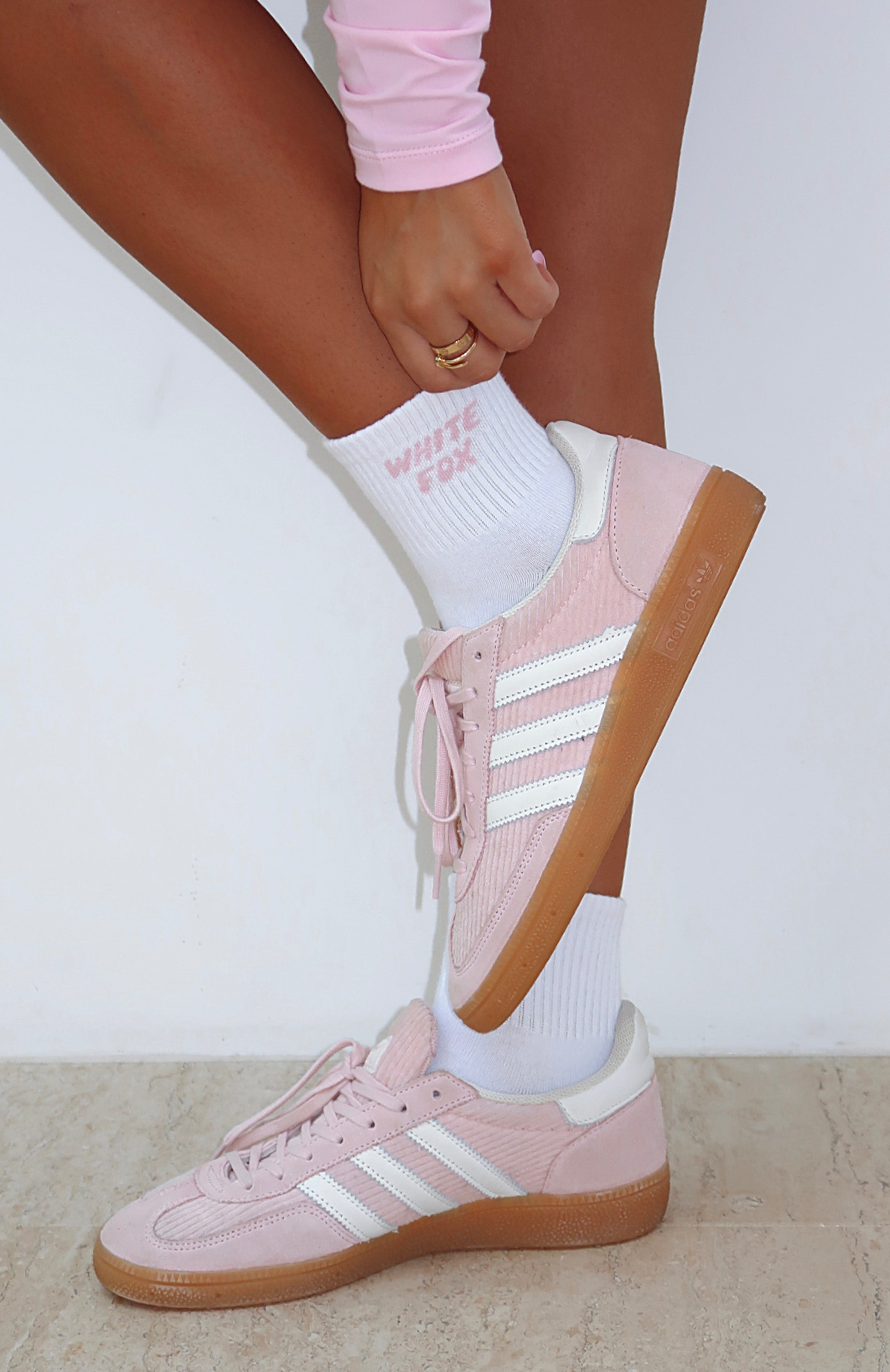 Offstage Socks White/Pink | White Fox Boutique US