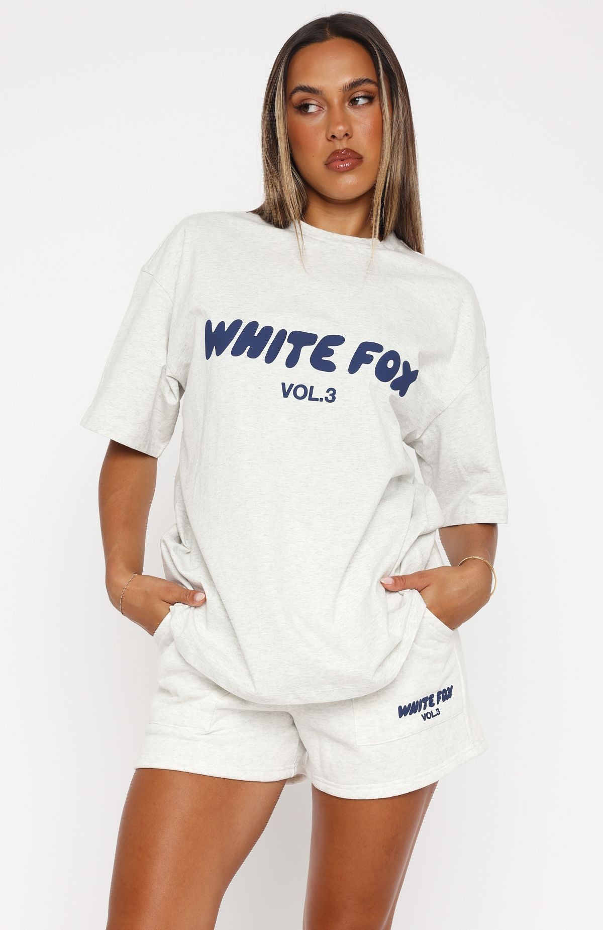 Offstage Oversized Tee Mineral Grey | White Fox Boutique US