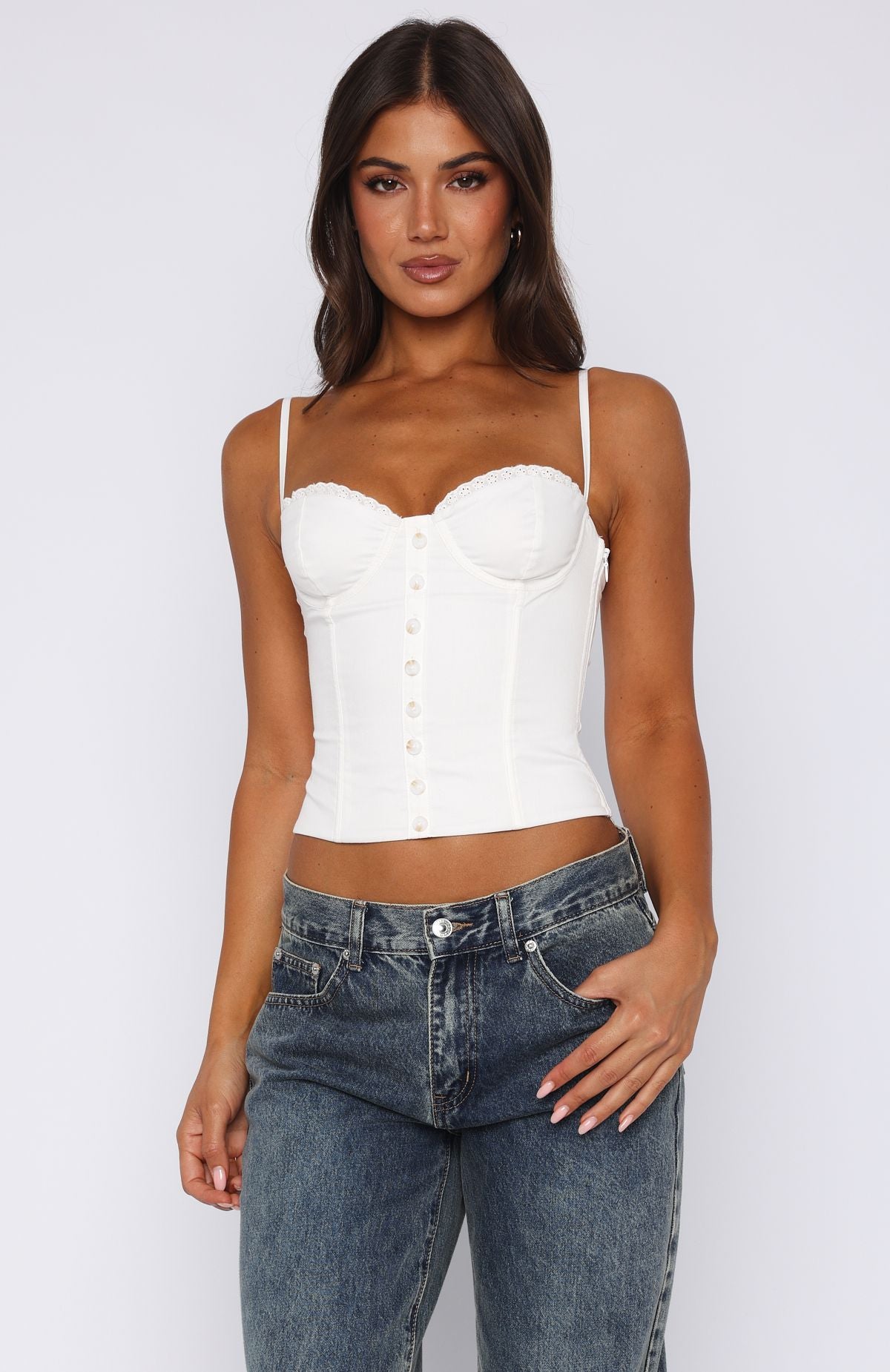 Fall In Love Bustier White | White Fox Boutique US